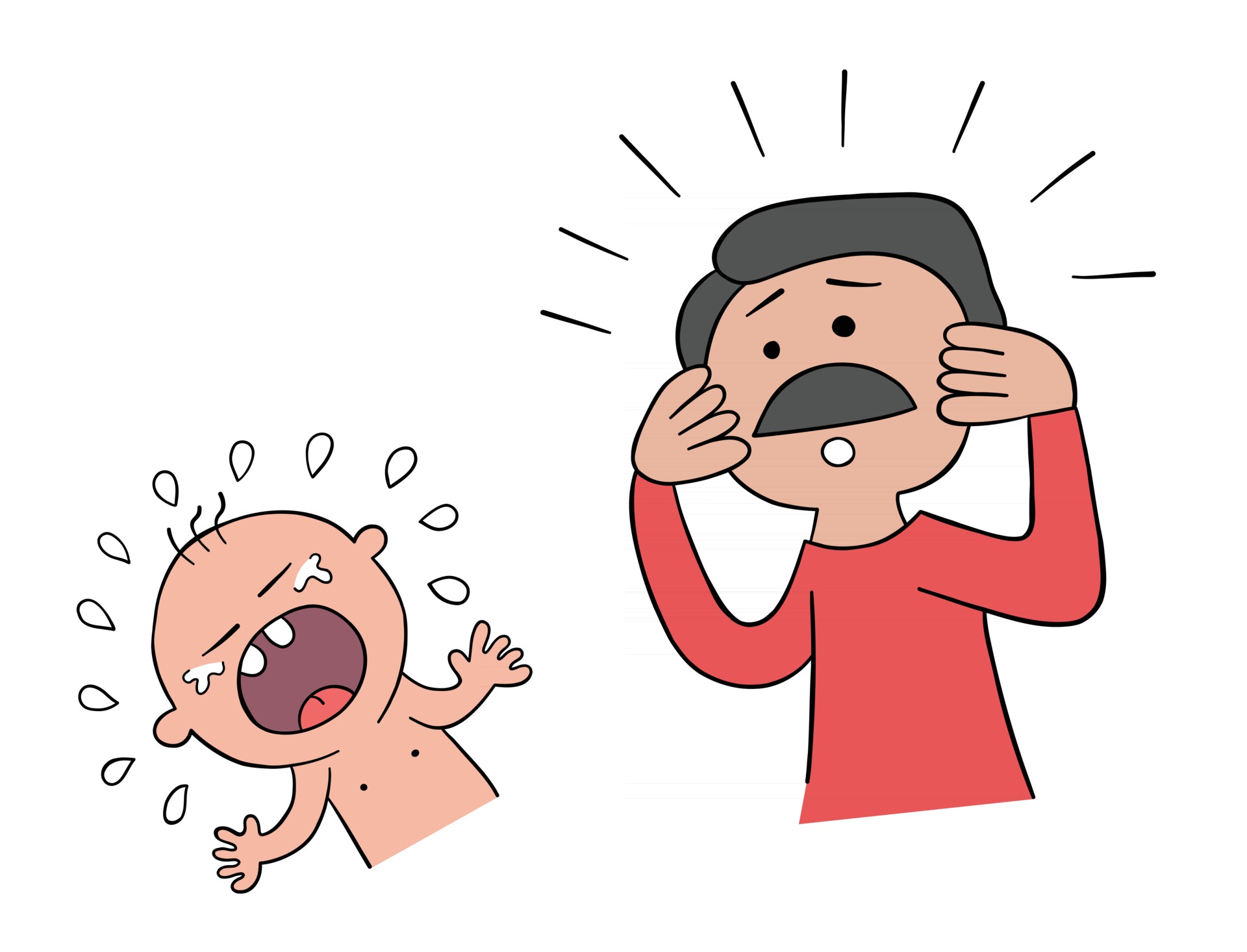 Cartoon Baby is Crying and His Father does not Know What to Do Vector Illustration 2889594 Vector Art at Vecteezy Cartoon Baby is Crying and His Father does not Know What to Do Vector Illustration 2889594 Vector Art at Vecteezy