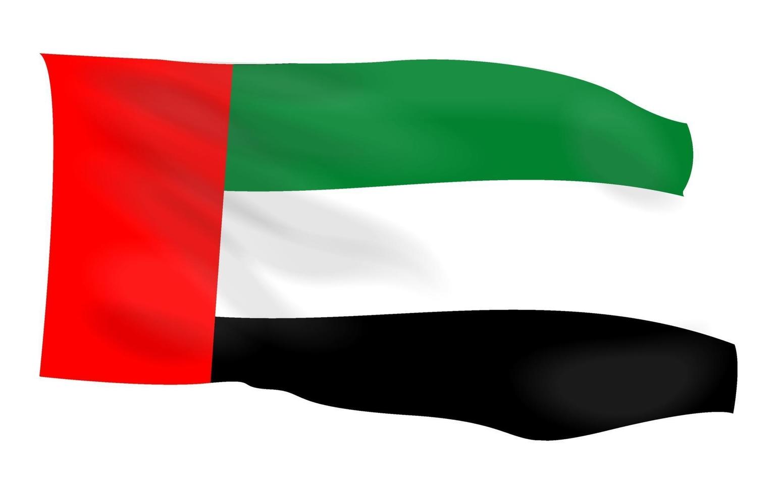 Vector image of the national flag of the United Arab Emirates