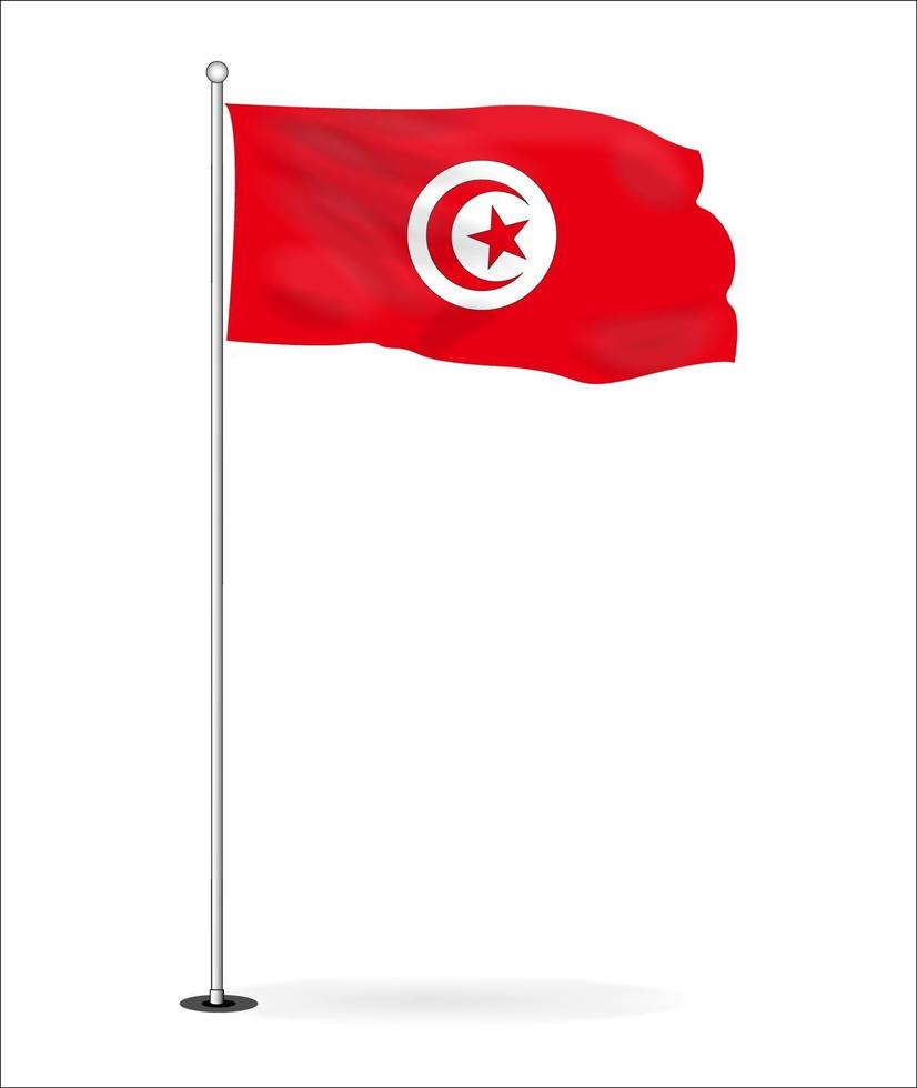 Bundle of Tunisian national flag vector image