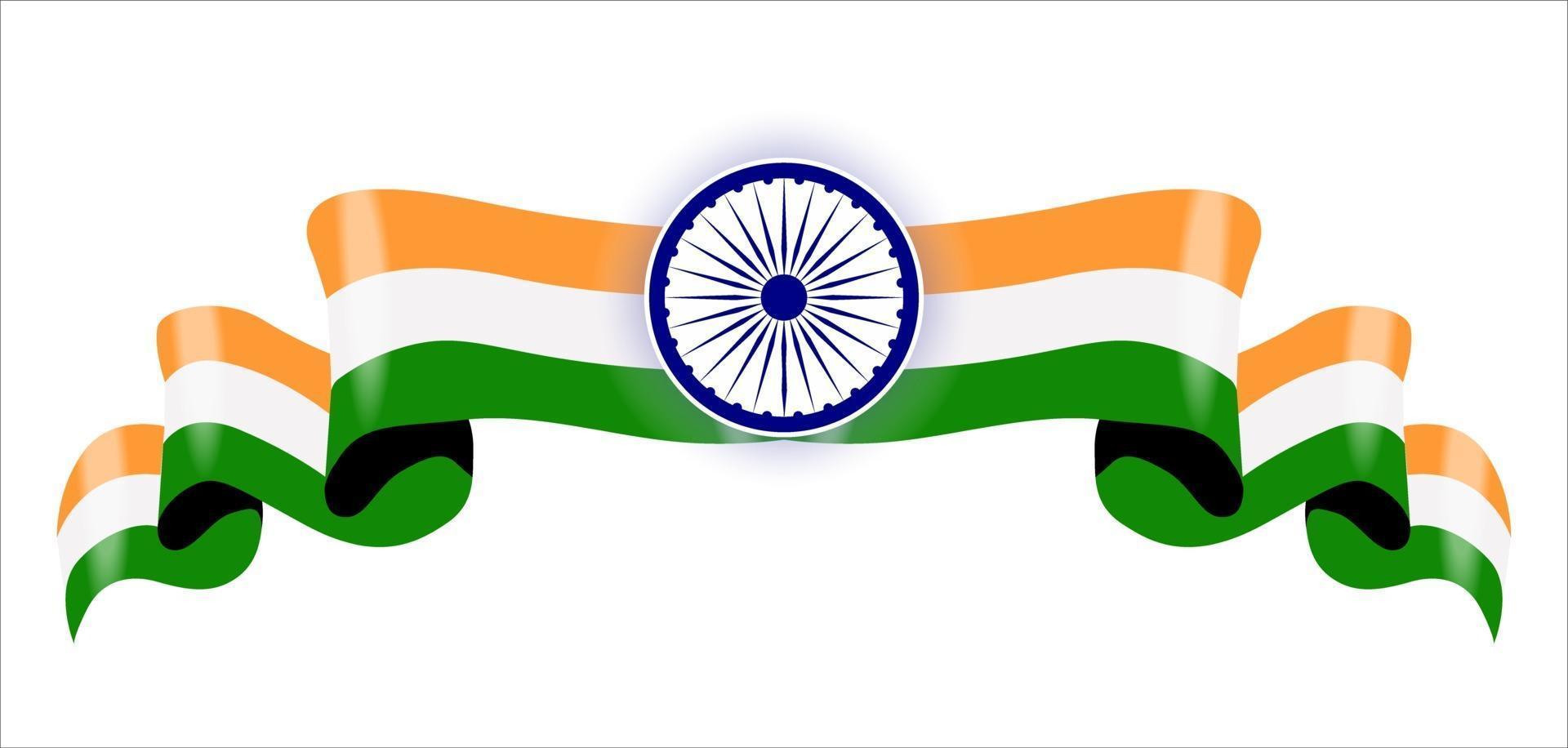 imagen vectorial de la bandera nacional india vector