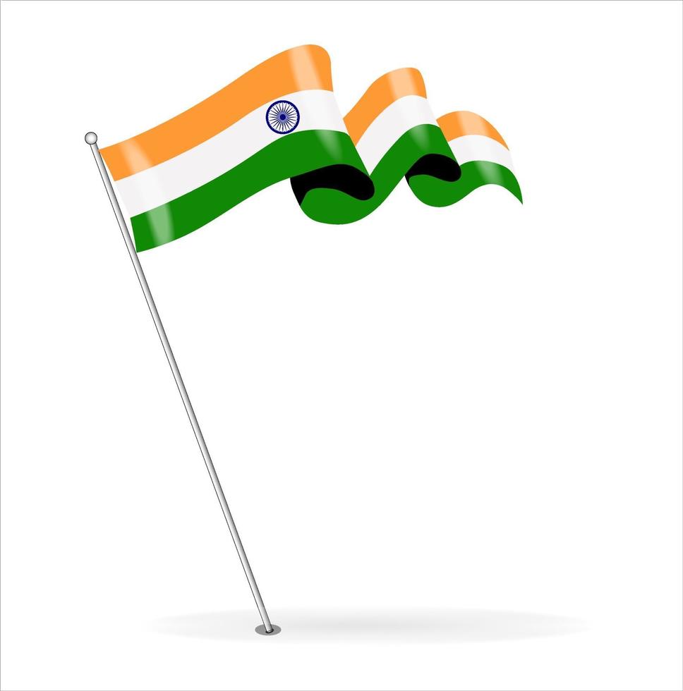 imagen vectorial de la bandera nacional india vector