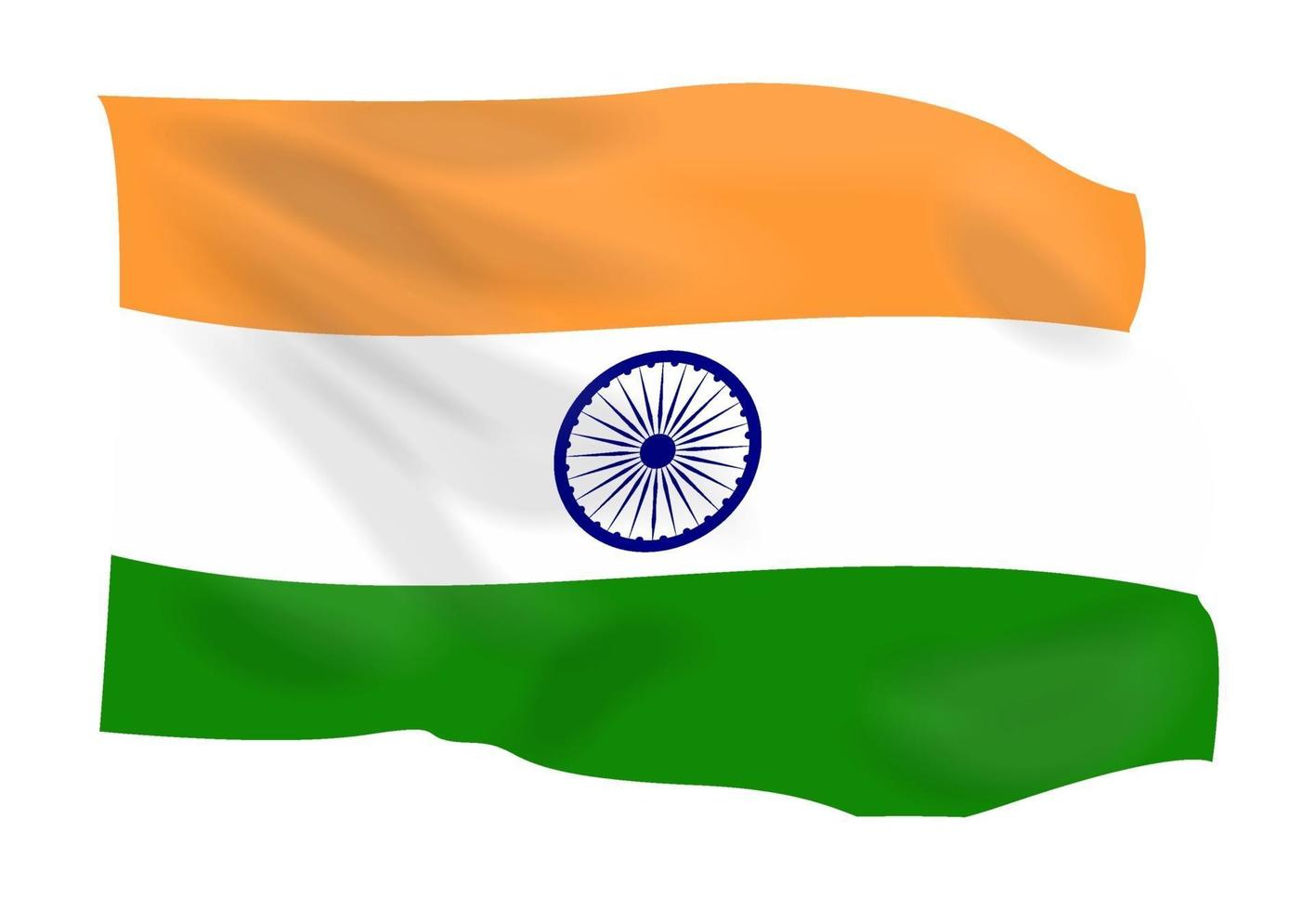 imagen vectorial de la bandera nacional india vector