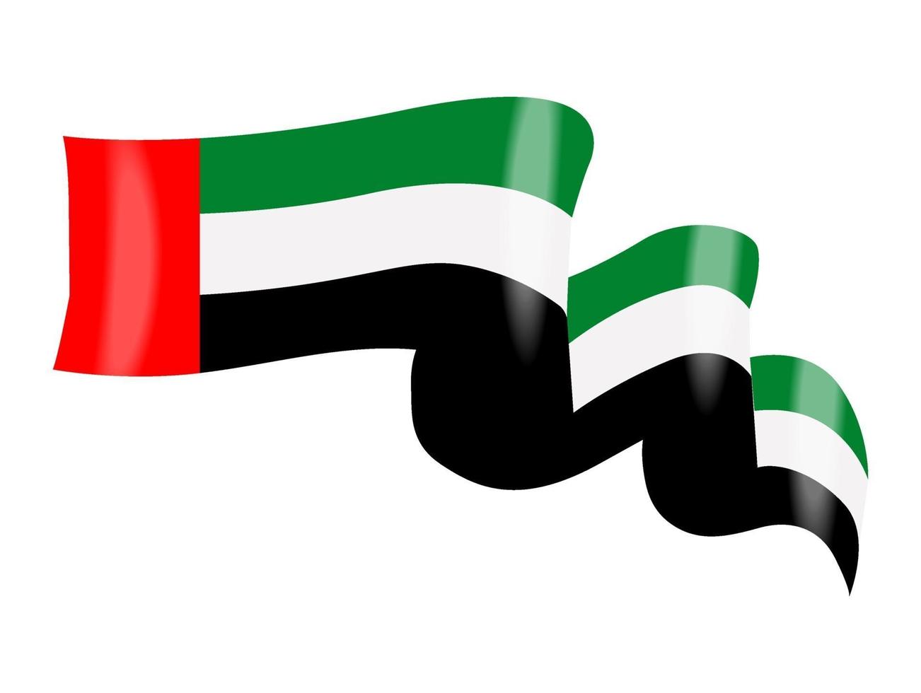 imagen vectorial de la bandera nacional de los emiratos árabes unidos vector