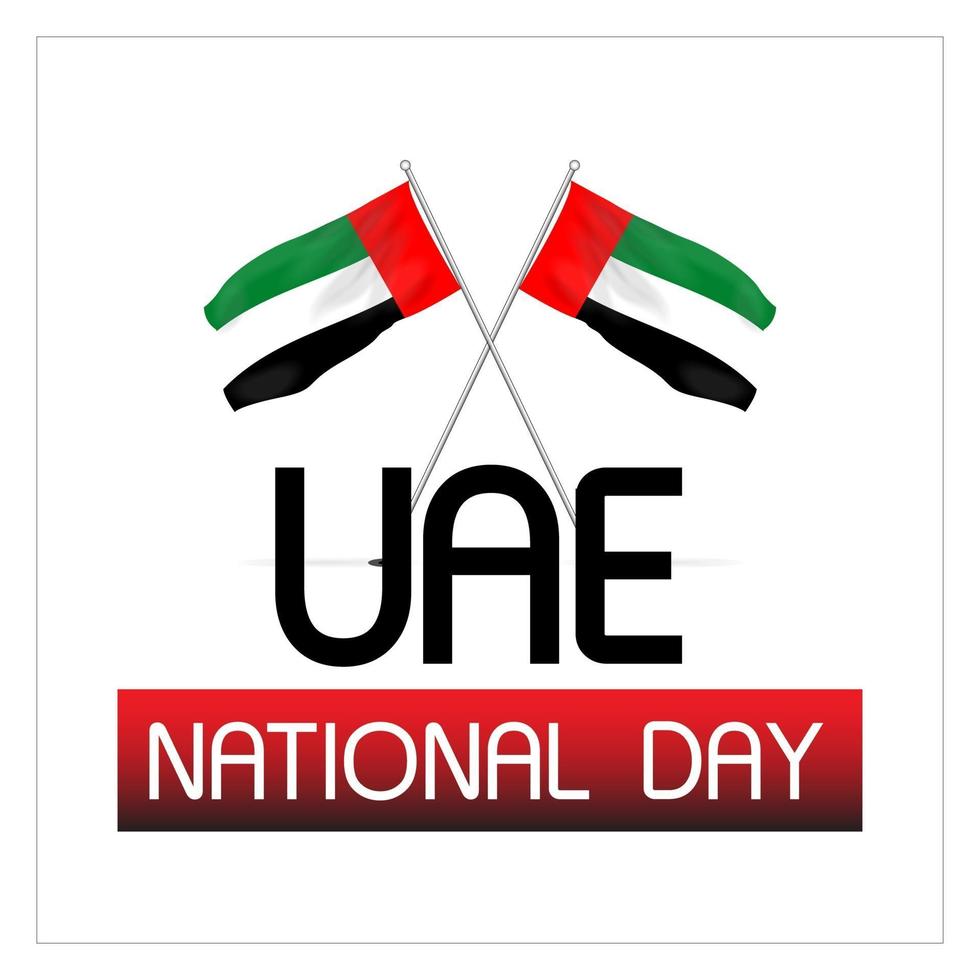 Vector image of the national flag of the United Arab Emirates