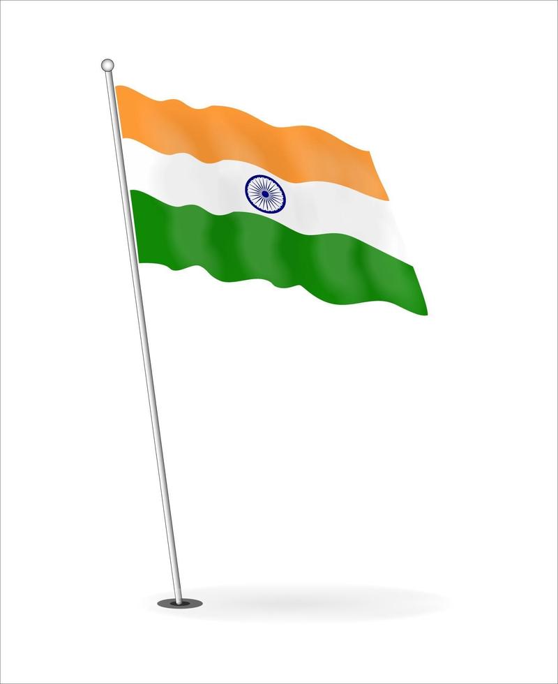 Imagen vectorial de ilustración de bandera india editable y escalable vector