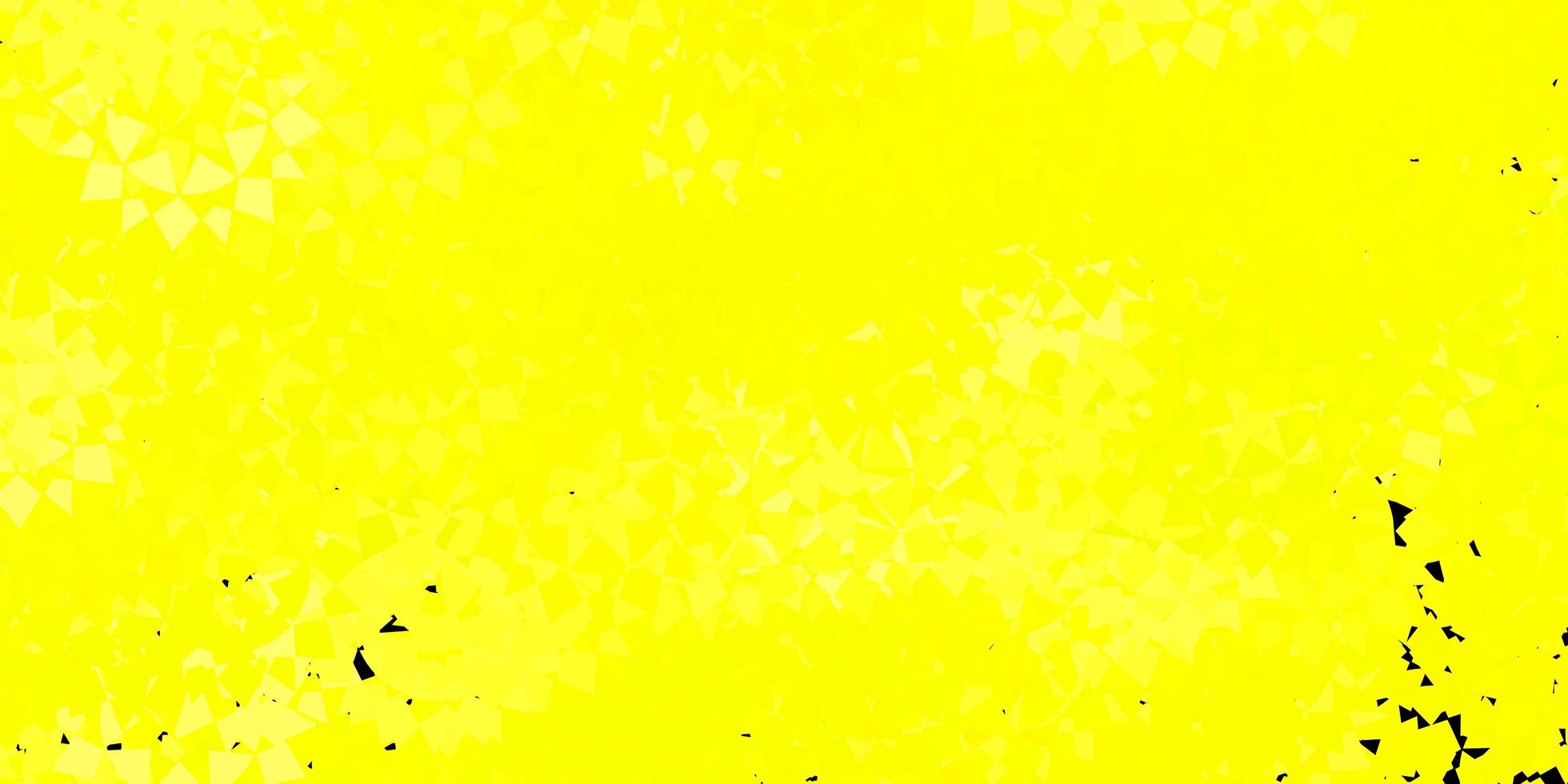 textura de vector amarillo claro con triángulos al azar.