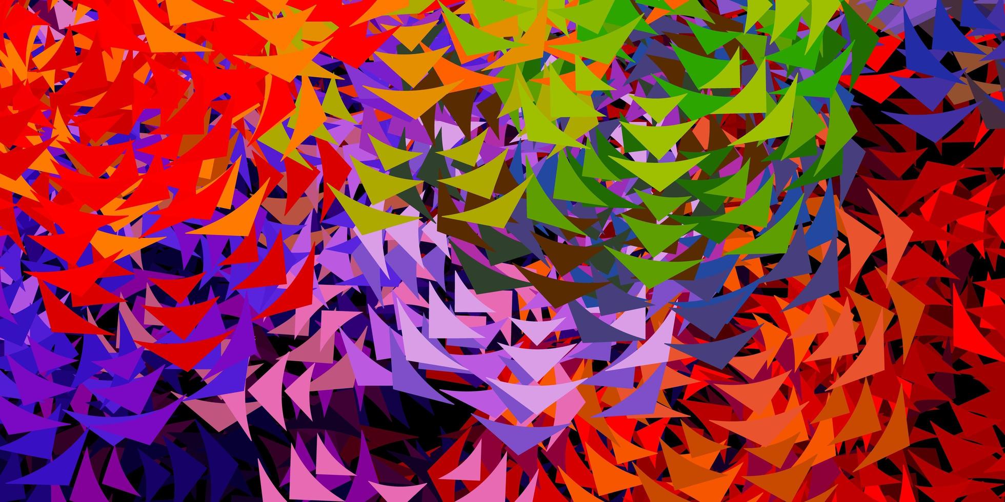 Dark blue vector background with triangles.