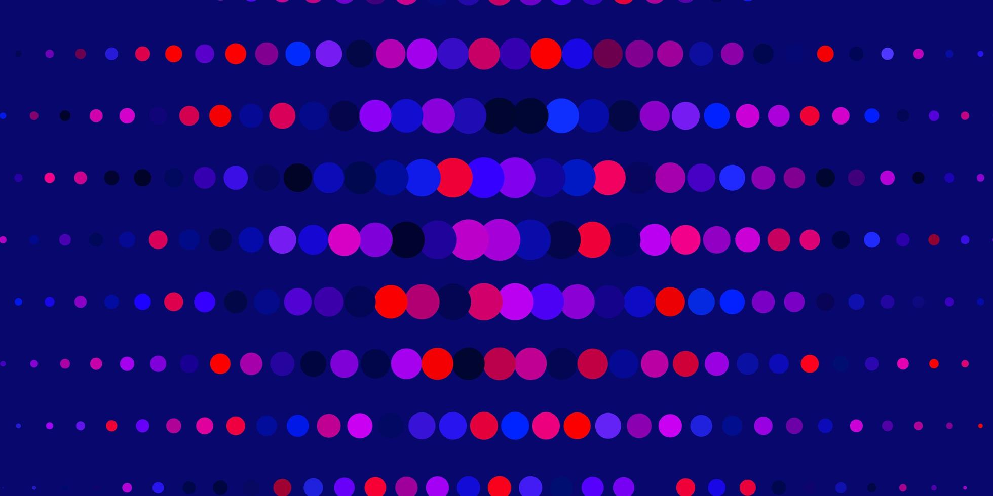 Dark Blue, Red vector pattern with spheres.