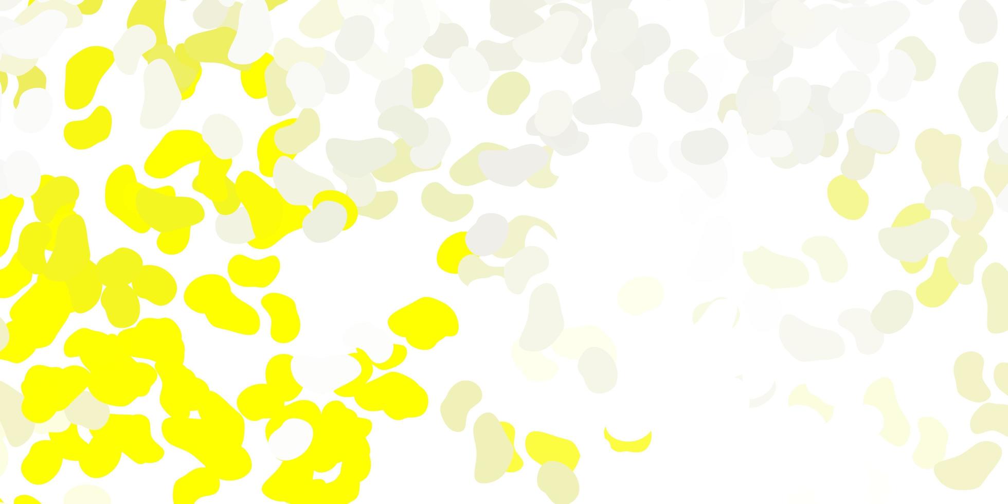 Light yellow vector texture with memphis shapes.