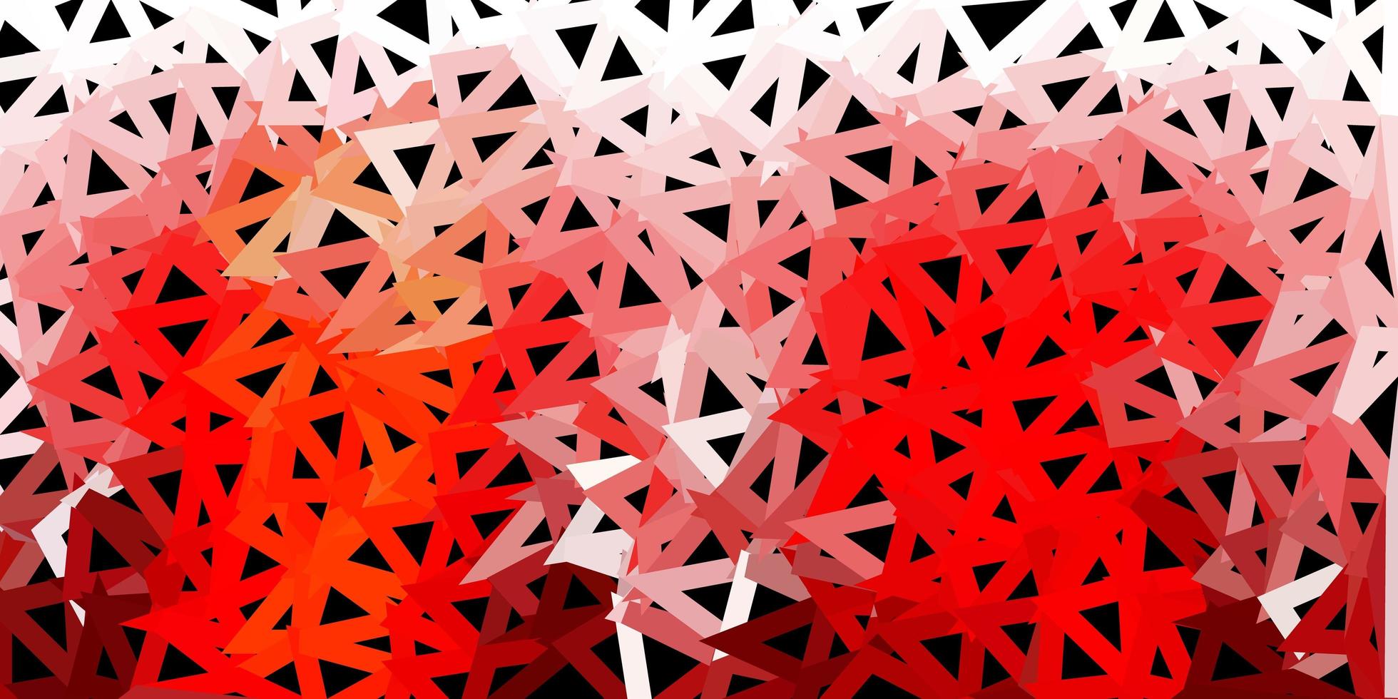 diseño de mosaico de triángulo vector rojo claro, amarillo.