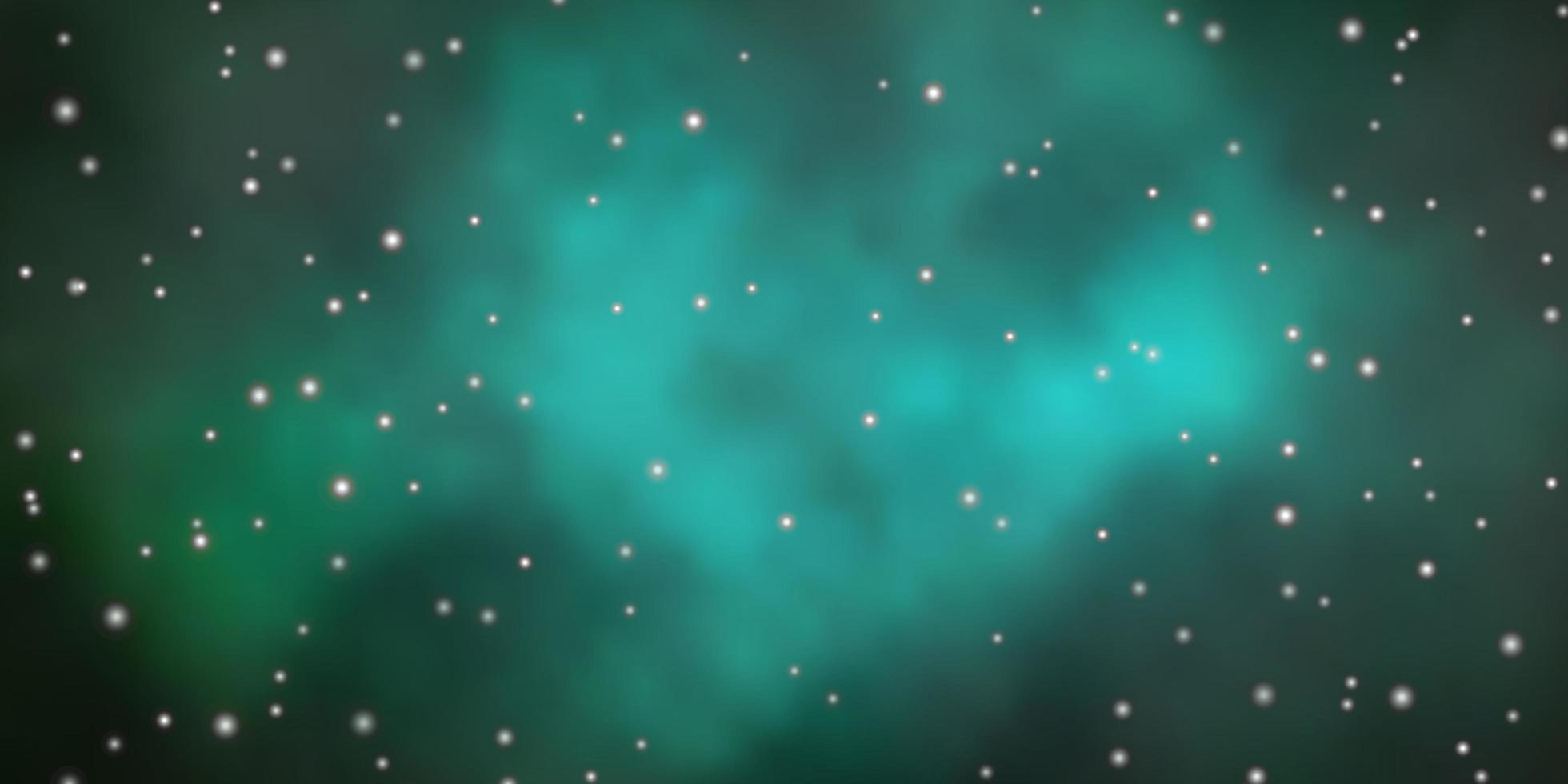 Dark Green vector texture with beautiful stars.