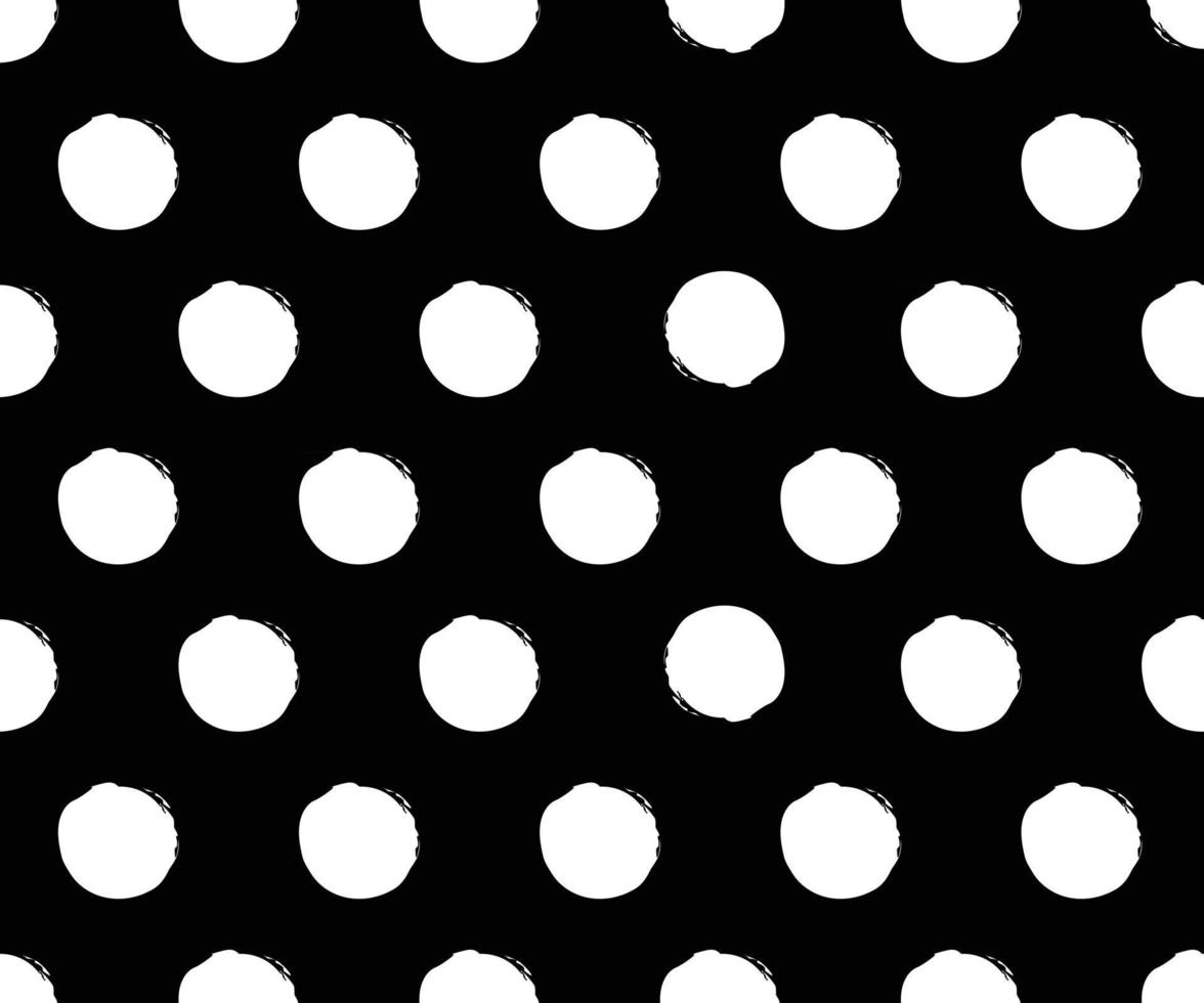 black and white polka dot pattern abstract background vector