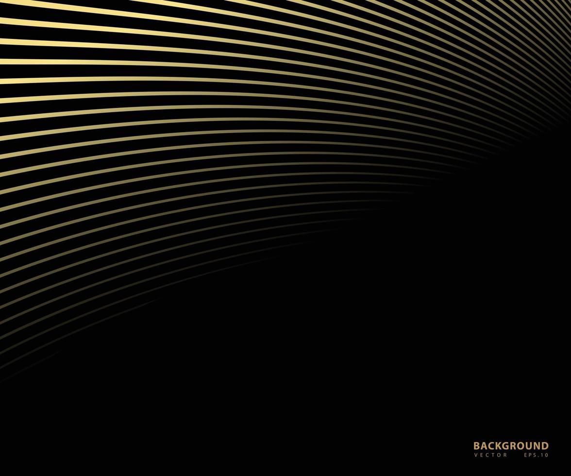 Abstract gold color warped Diagonal Striped Background. Vector curved twisted slanting, waved lines texture. Brand new style for your business design.