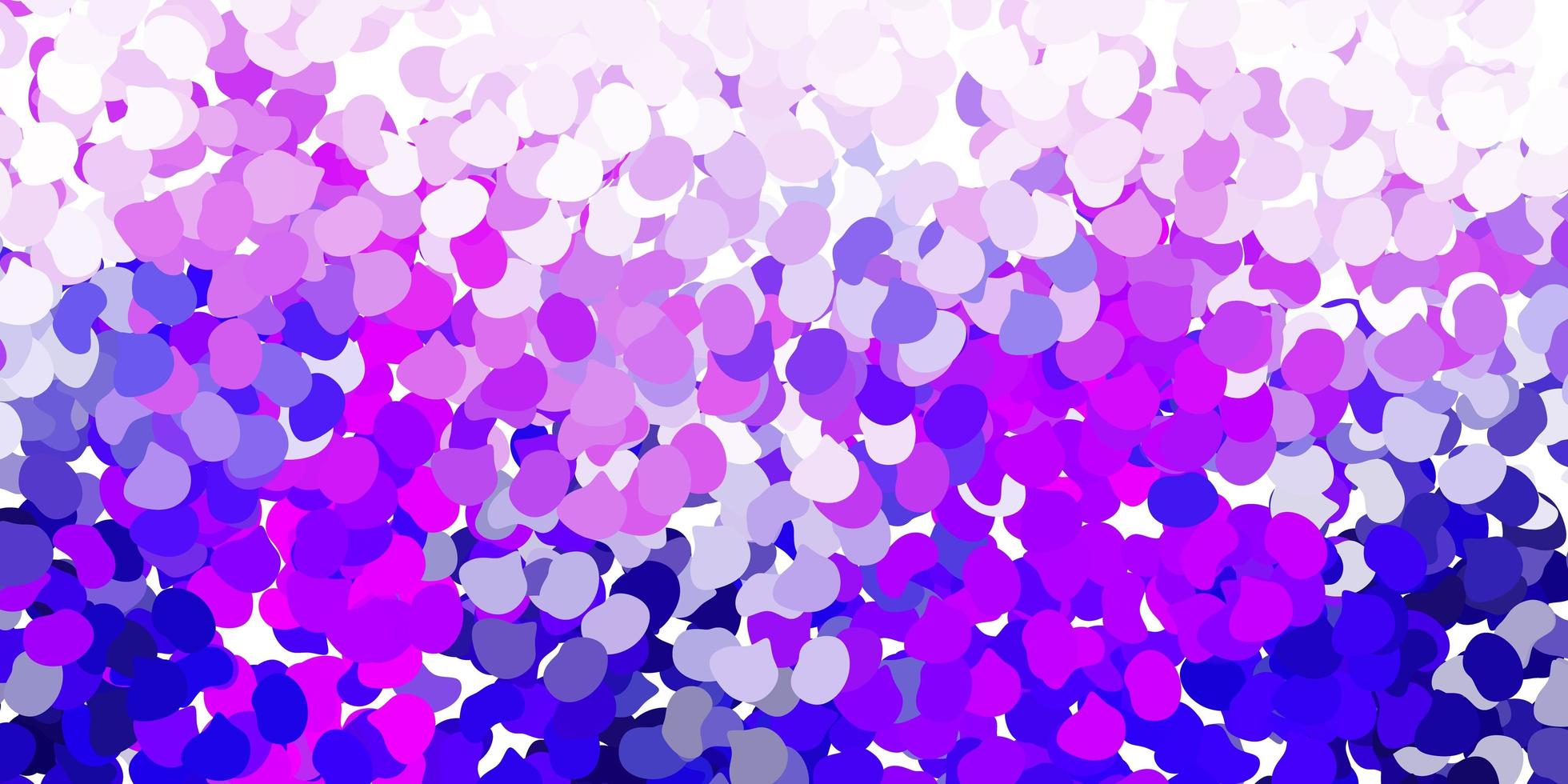 Light purple, pink vector texture with memphis shapes.