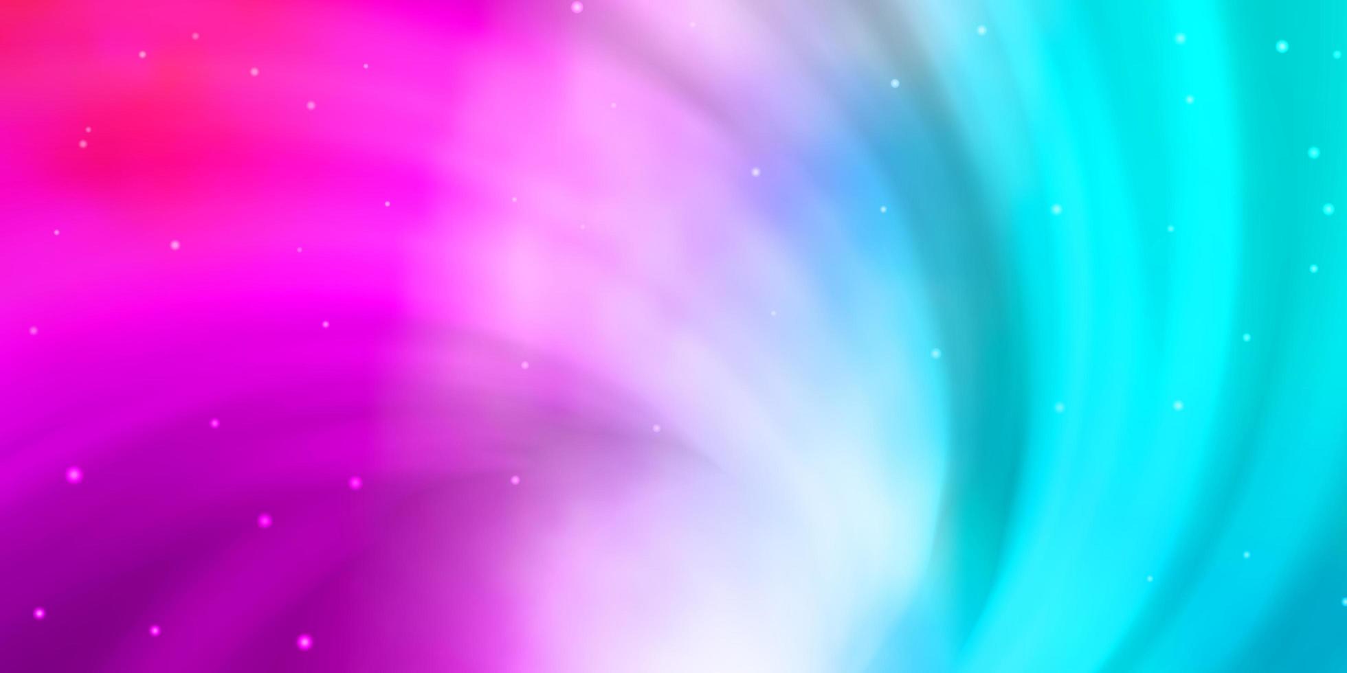 Light Blue, Red vector texture with beautiful stars.