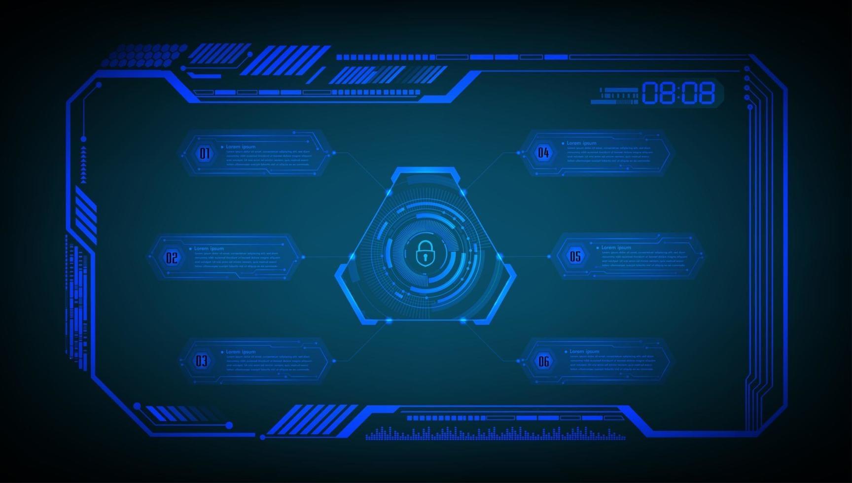 hud cyber circuit future technology concept background vector