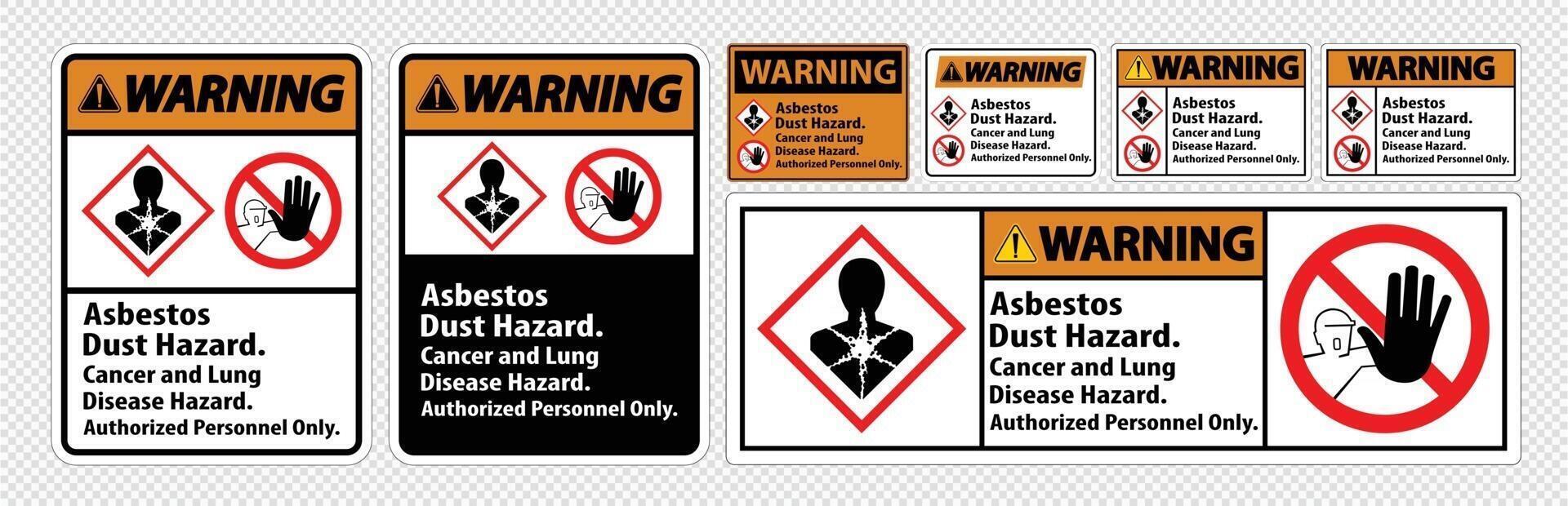 Warning Label Disease Hazard, Authorized Personnel Only Isolate on transparent Background,Vector Illustration vector