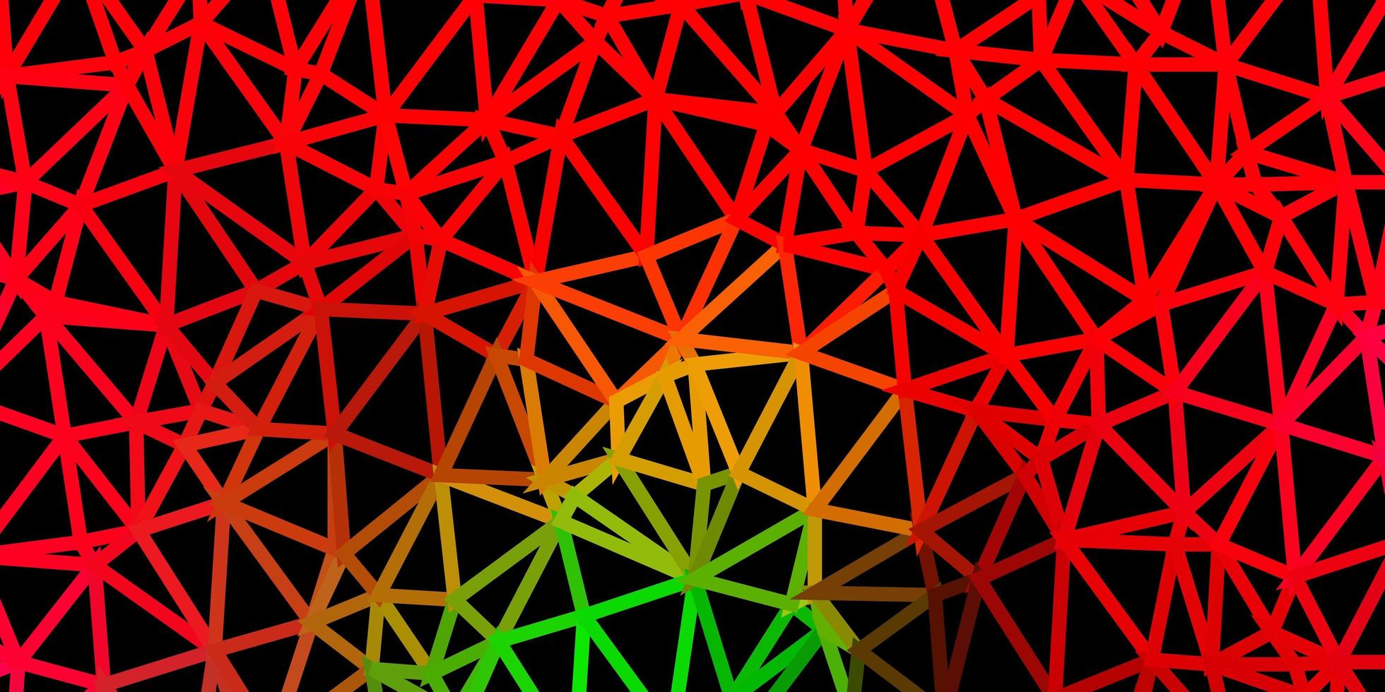 Light pink, green vector triangle mosaic pattern.