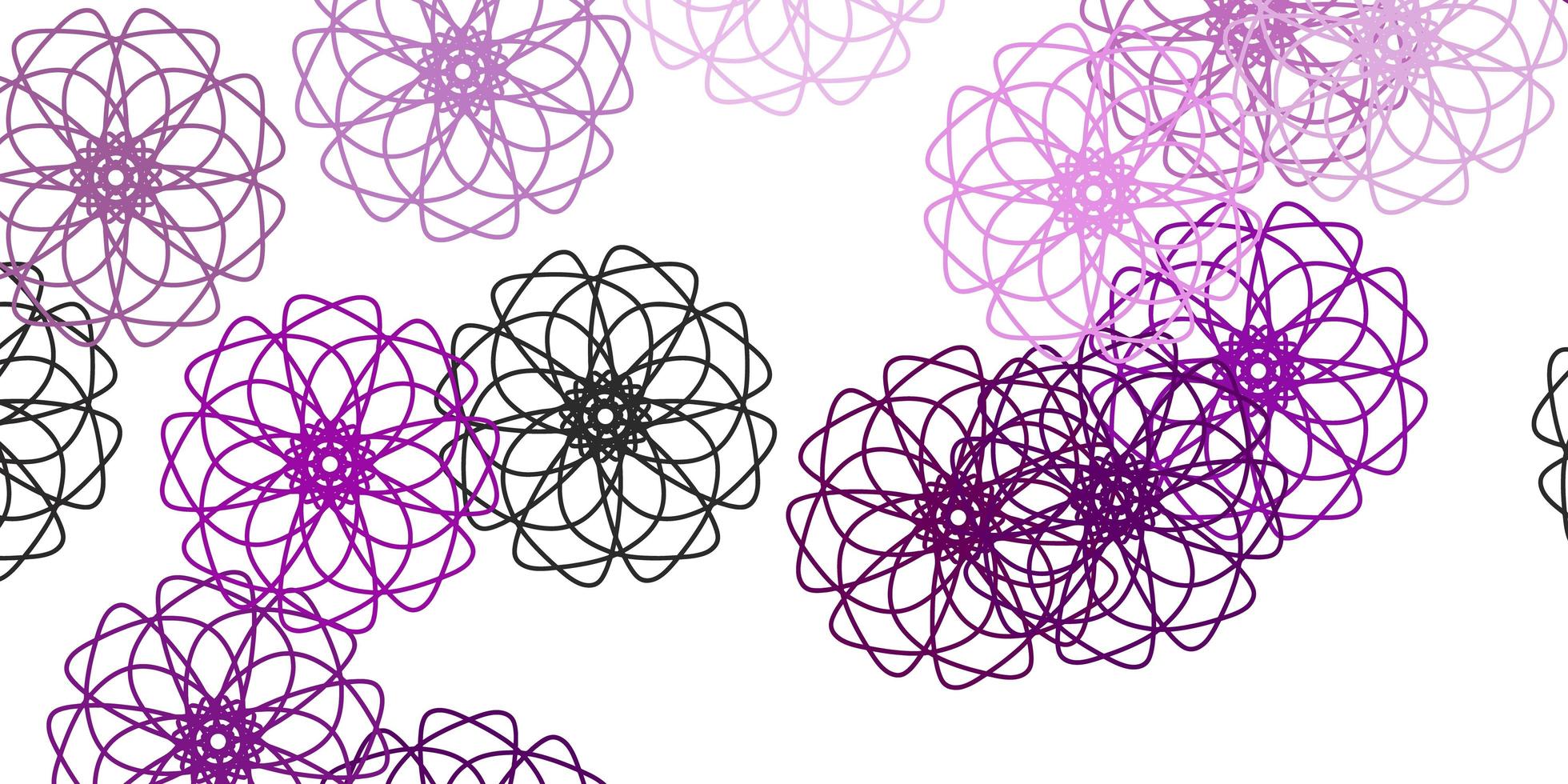 Light purple vector natural layout with flowers.