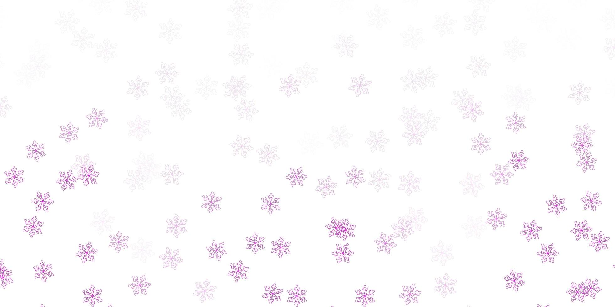 Light pink vector doodle texture with flowers.