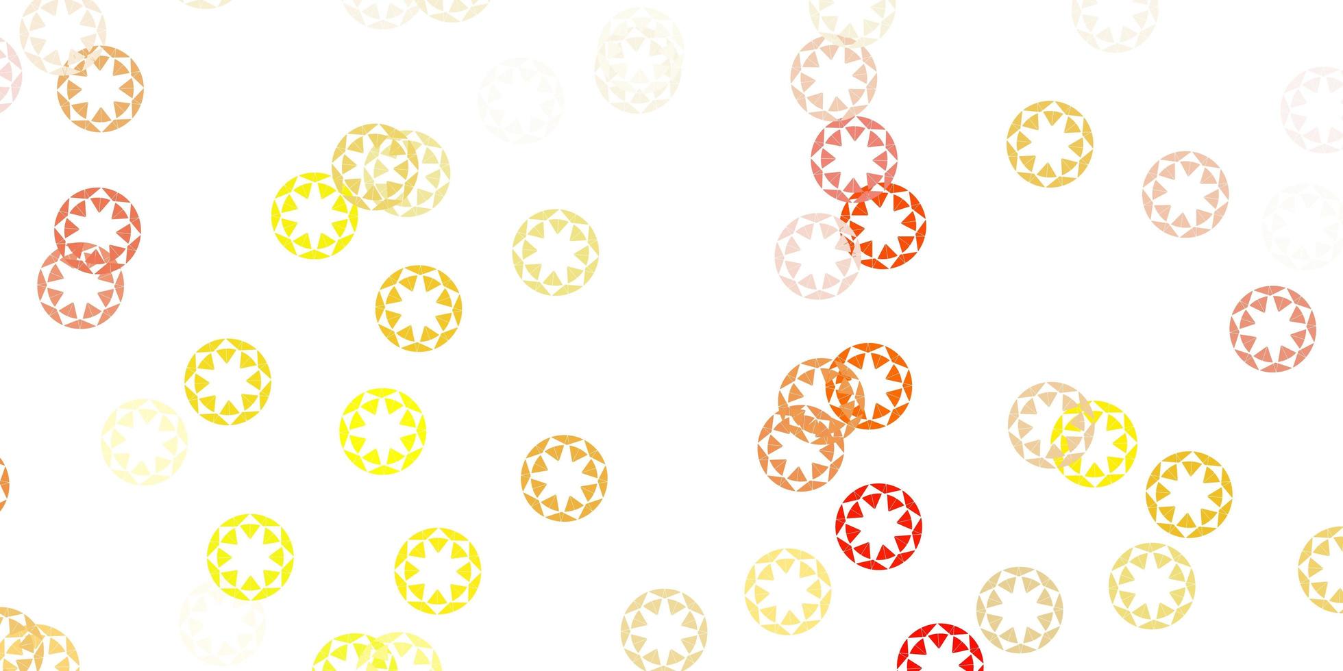 Light pink, yellow vector texture with disks.