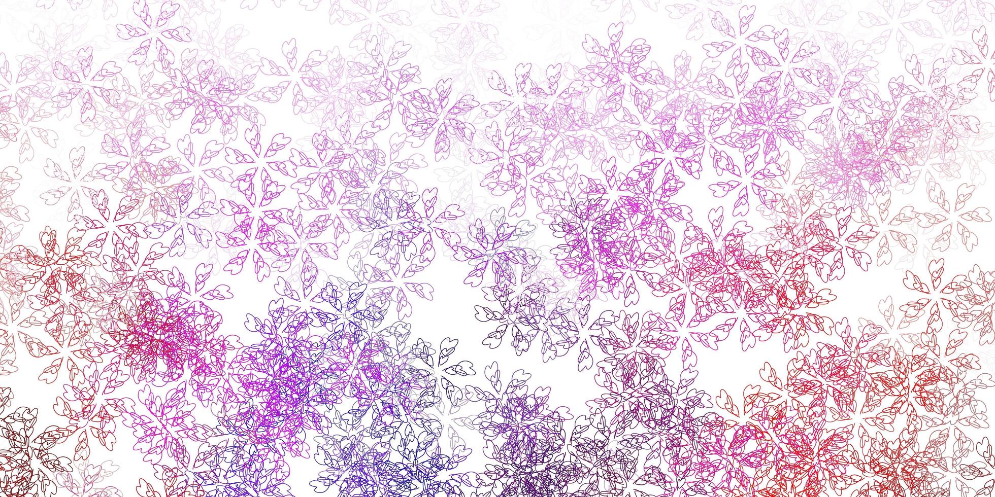 Light pink, red vector abstract pattern with leaves.