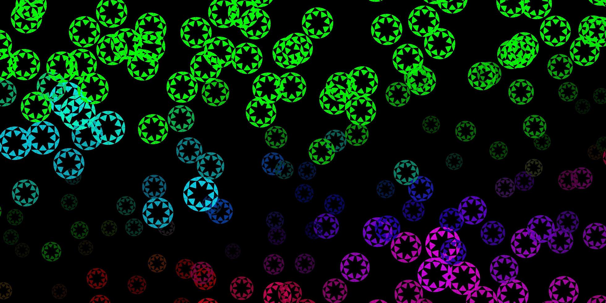 Dark multicolor vector layout with circle shapes.
