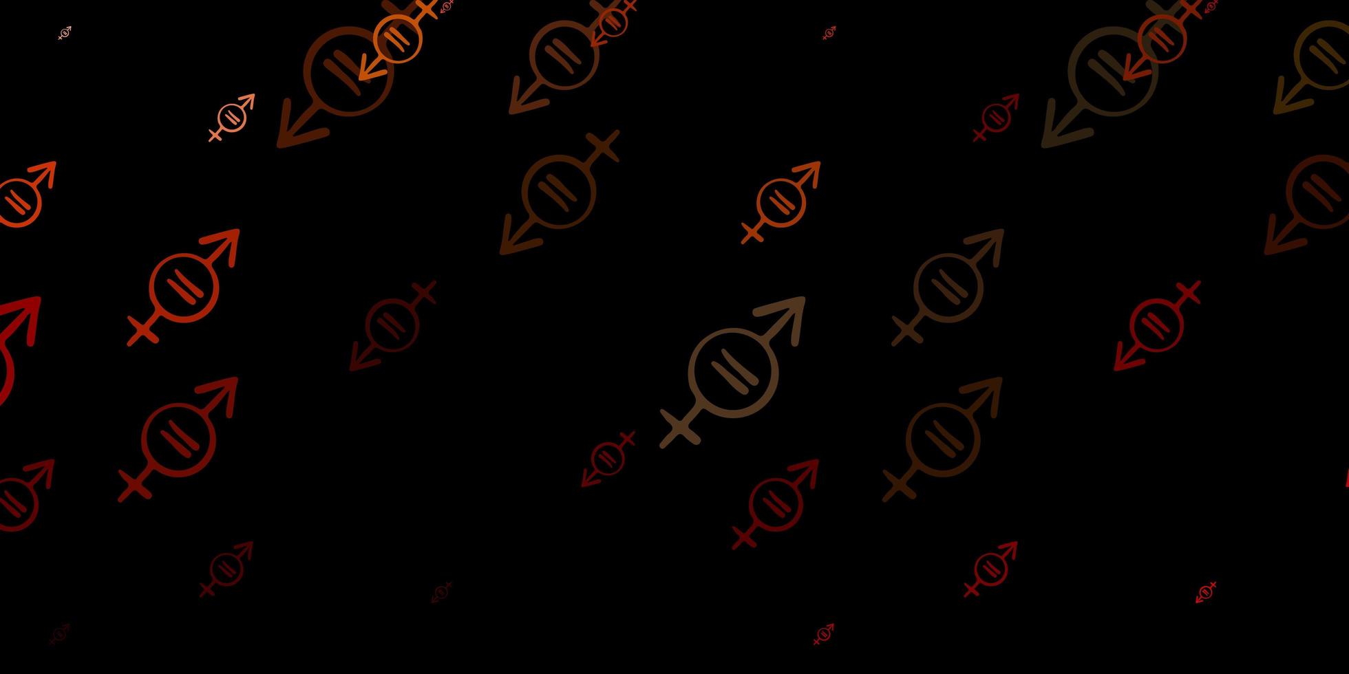 Dark Green, Red vector template with businesswoman signs.