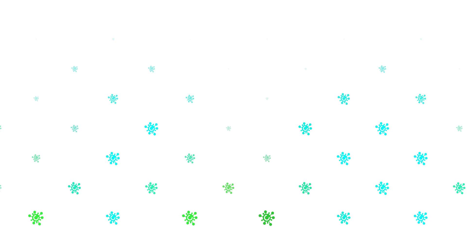 Light Green vector pattern with coronavirus elements.
