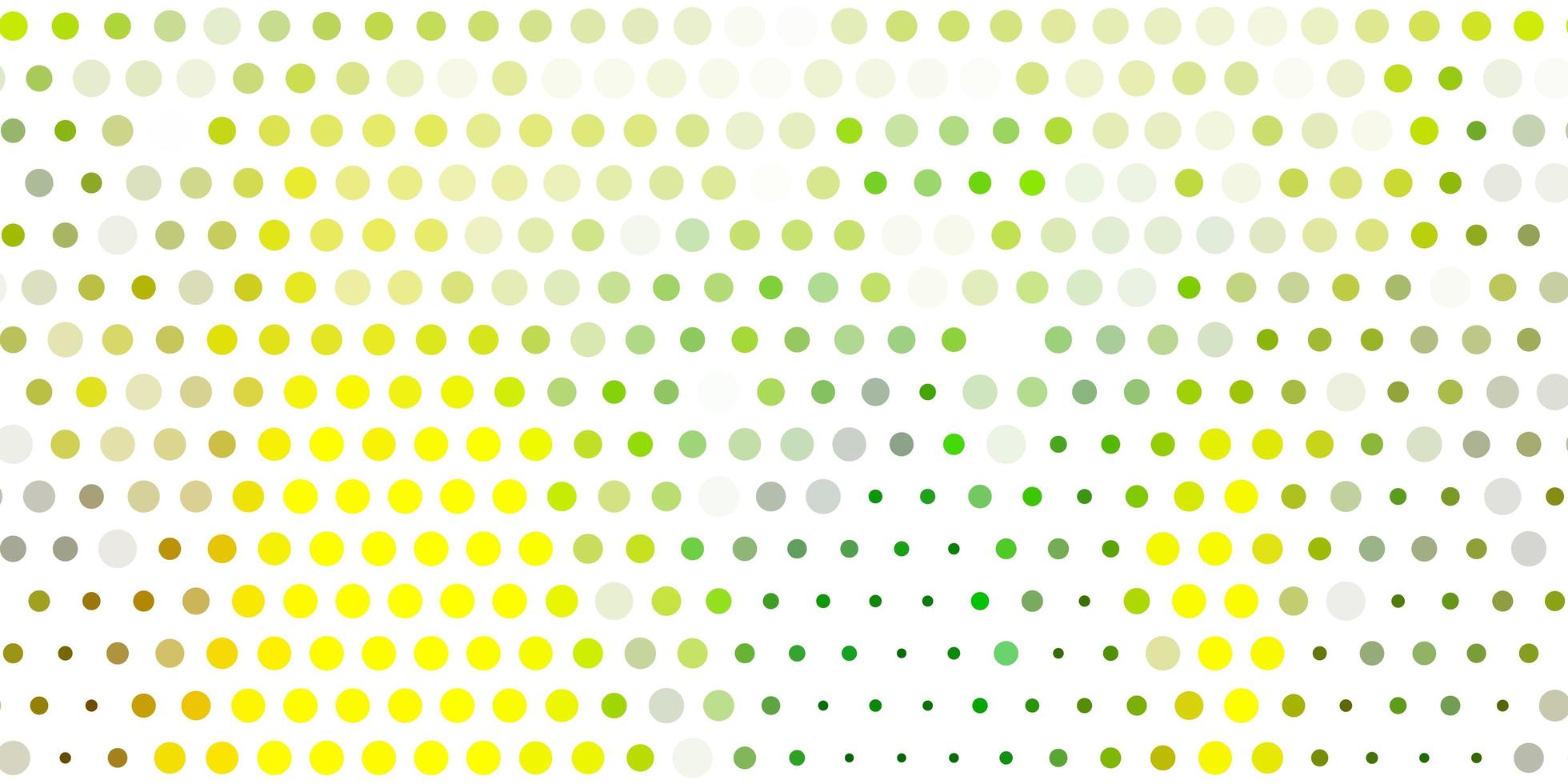 Light green, yellow vector background with spots.