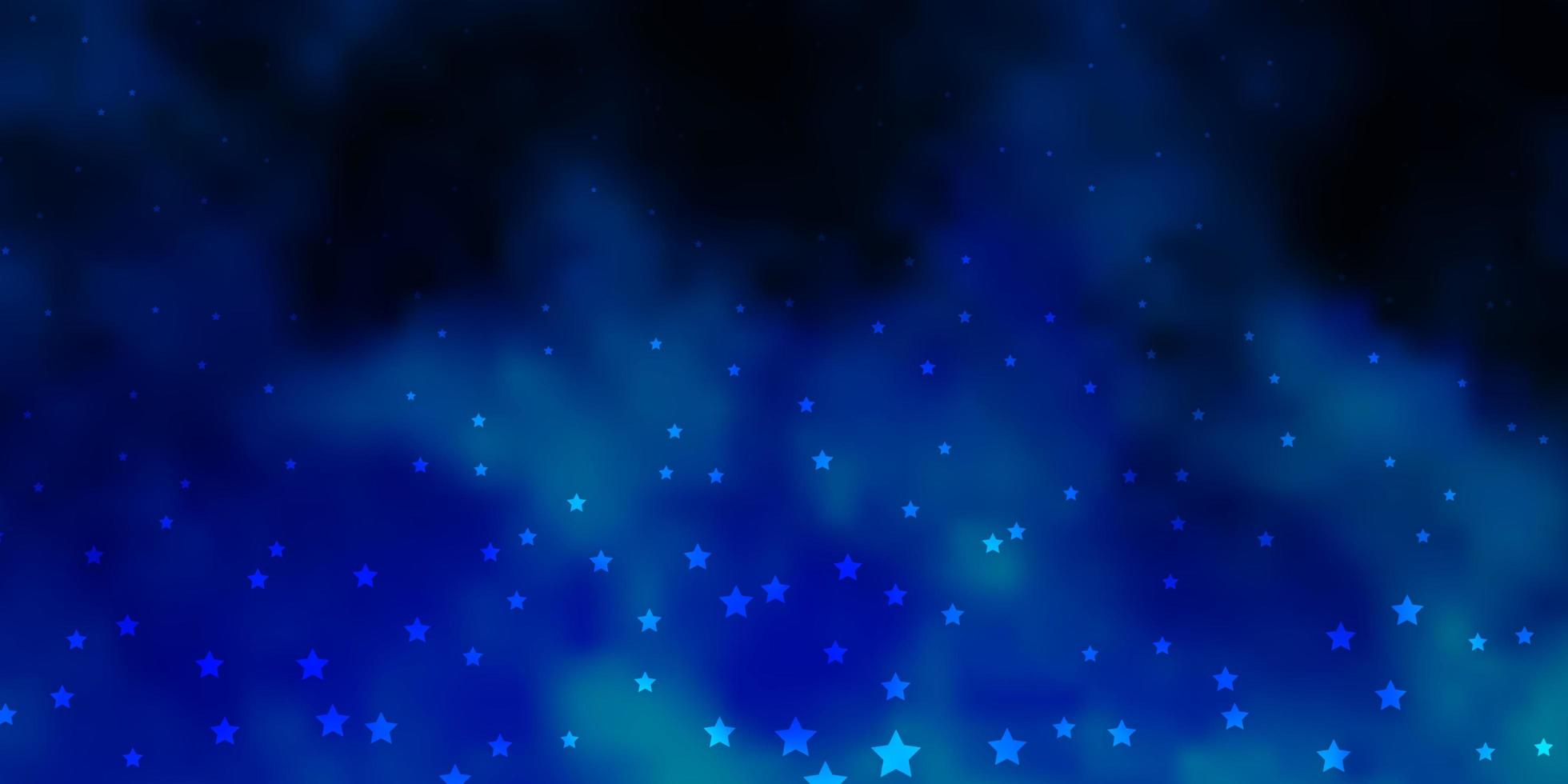 Dark BLUE vector texture with beautiful stars.