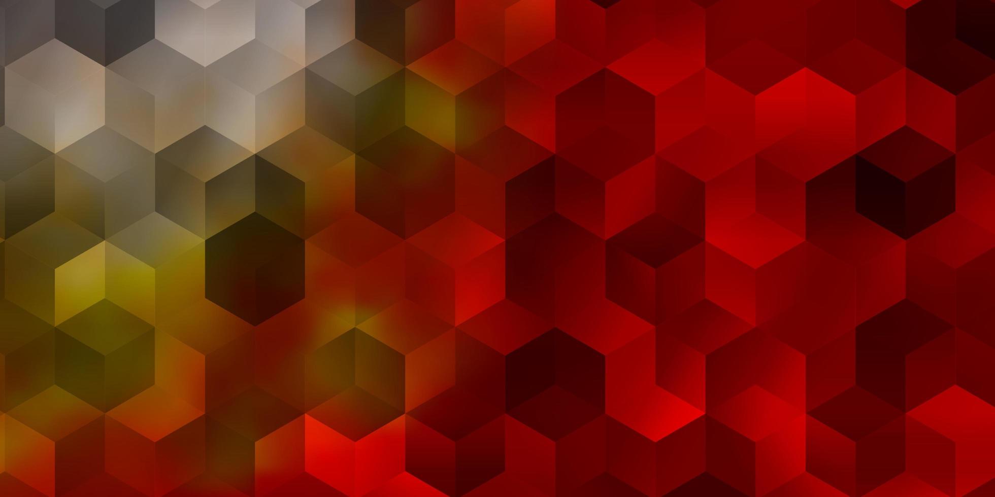 Light Red, Yellow vector pattern with colorful hexagons.