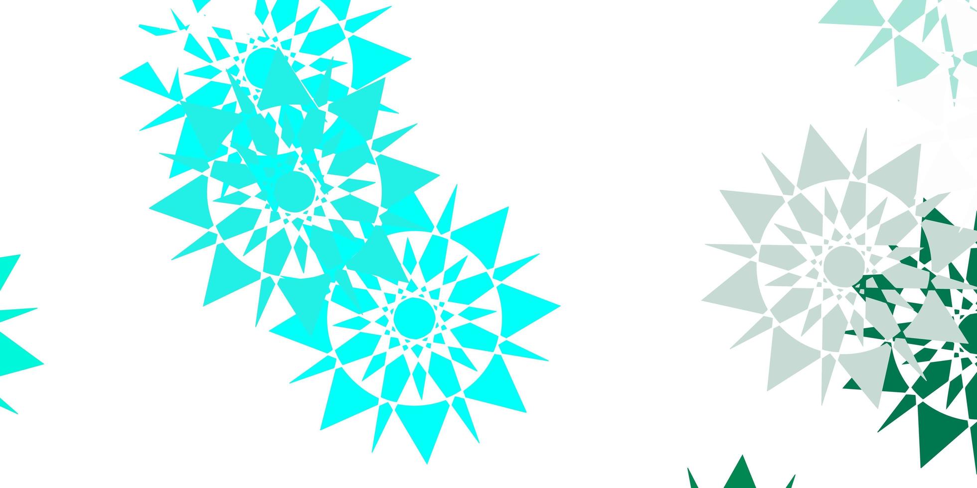 Light green vector layout with beautiful snowflakes.