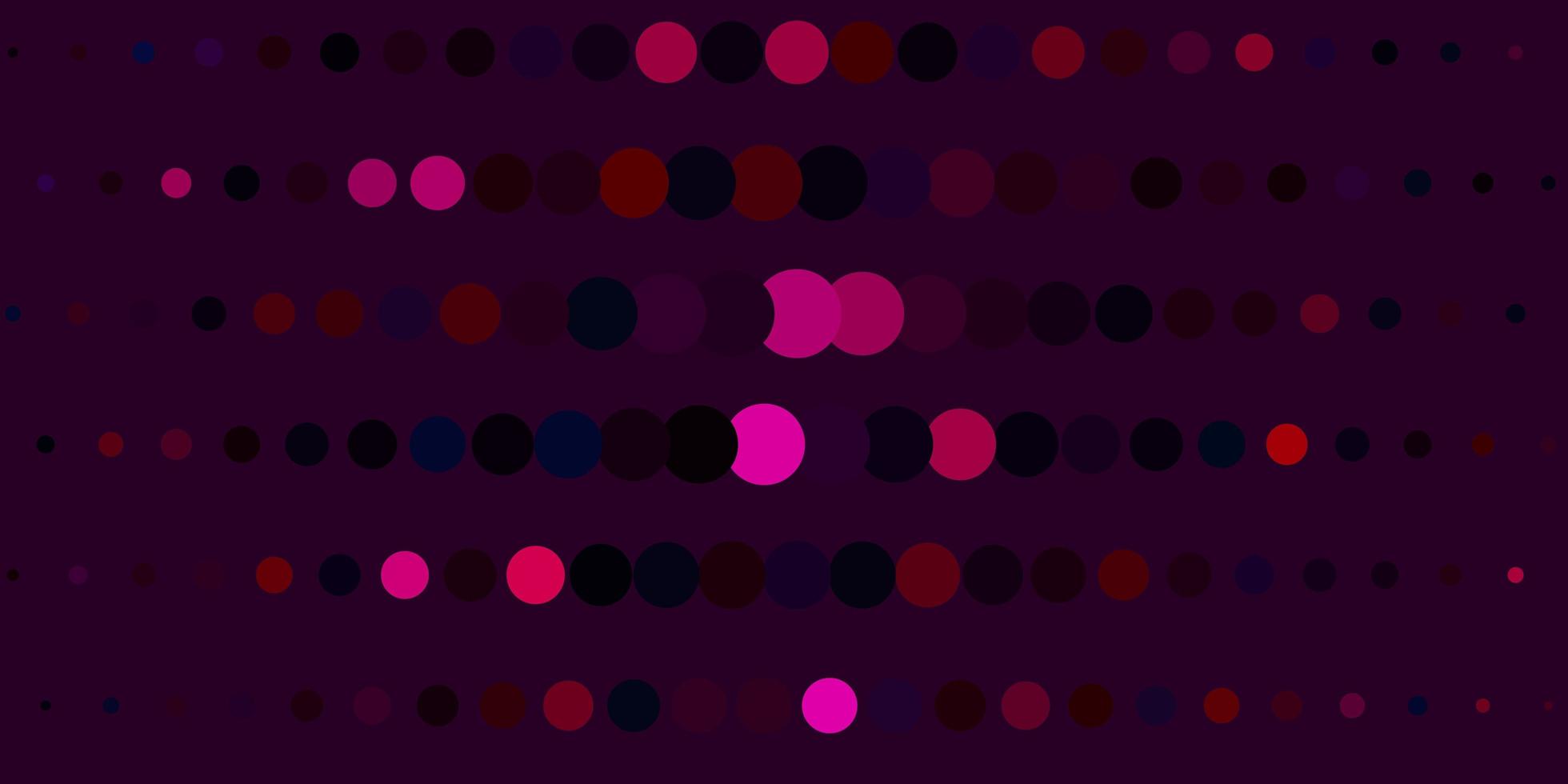 Dark Purple vector pattern with spheres.