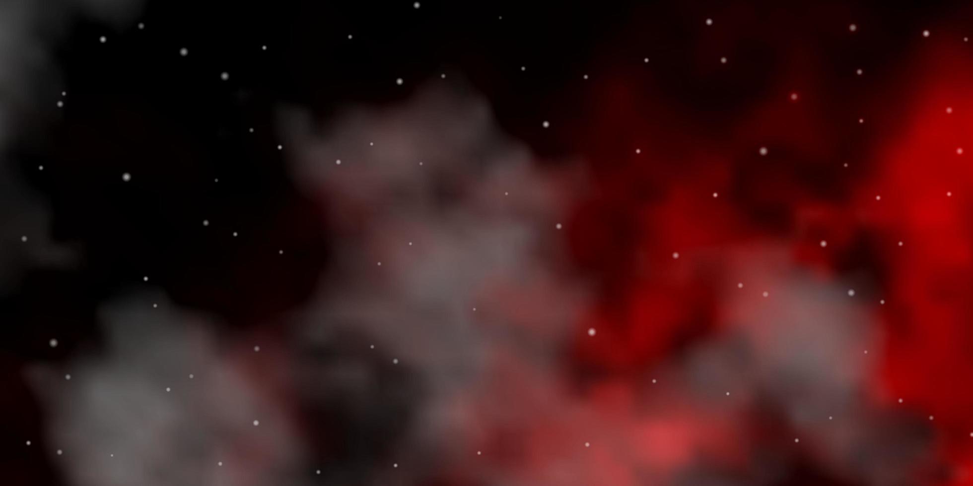 patrón de vector rojo oscuro con estrellas abstractas.