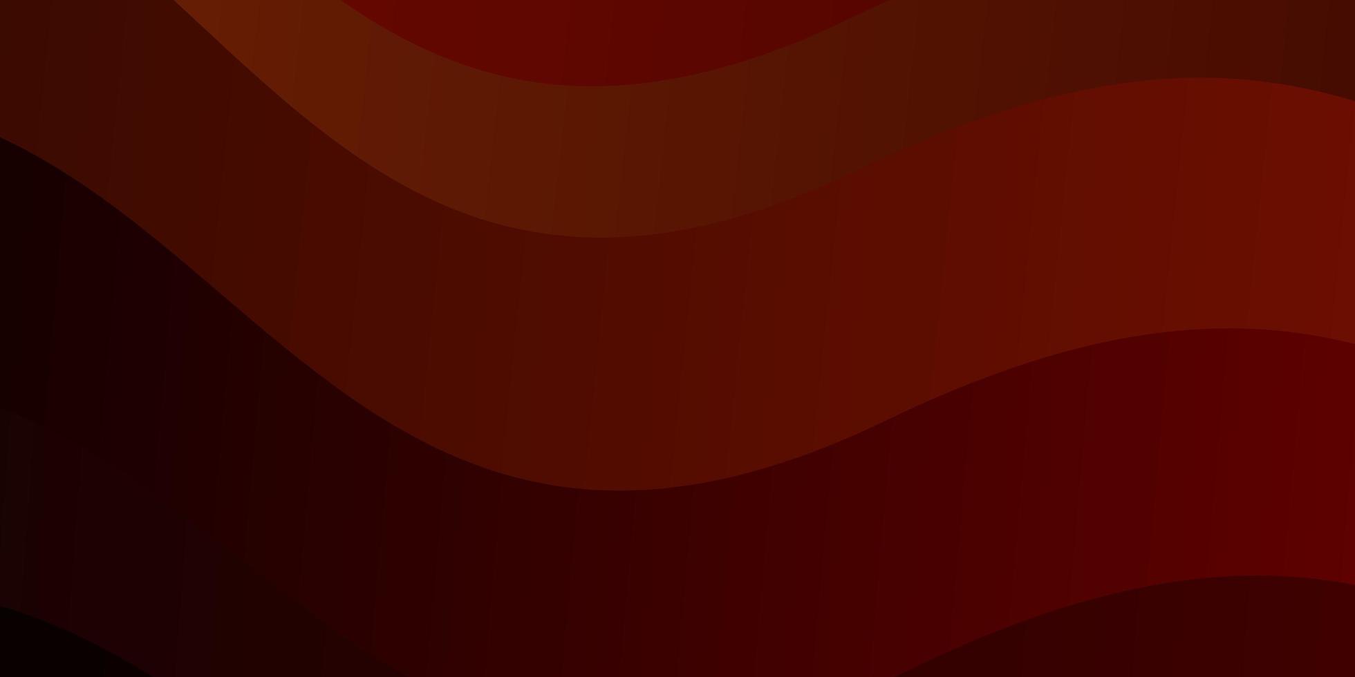 Dark Red vector pattern with curved lines.