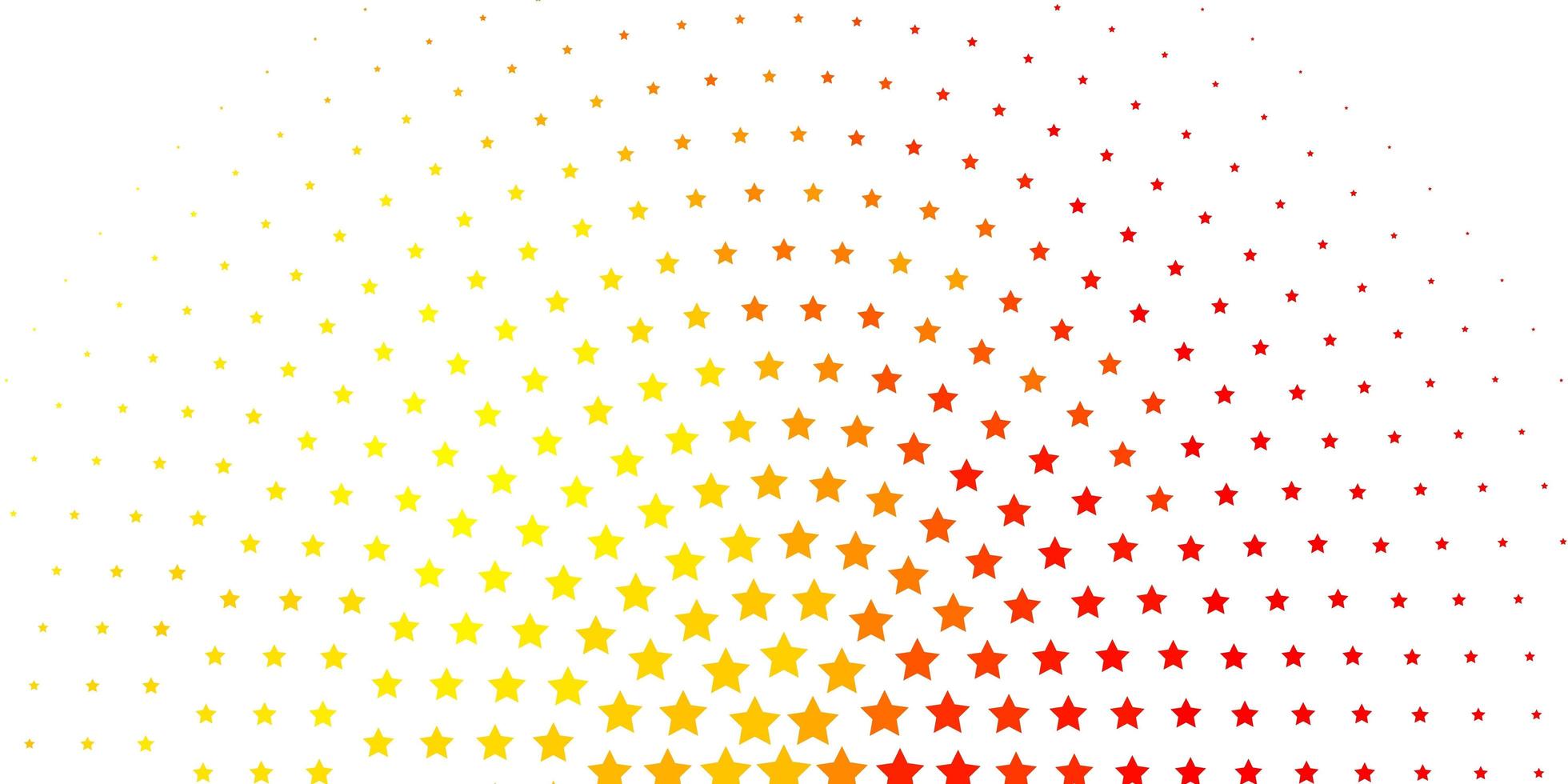 Light Red, Yellow vector template with neon stars.