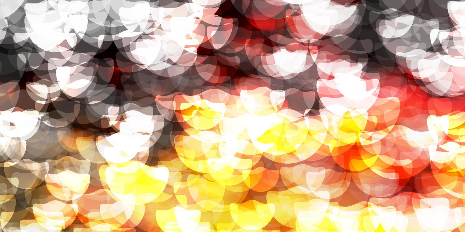 Dark Orange vector background with spots.
