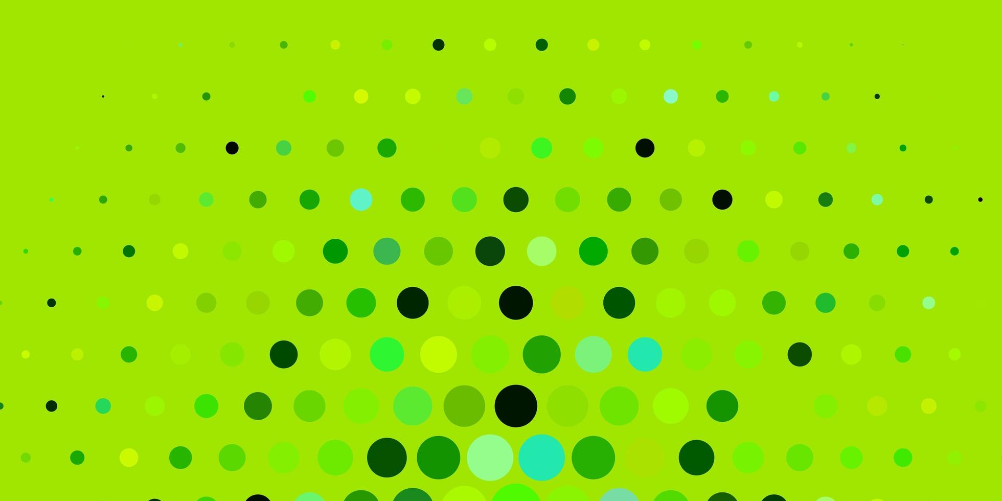 textura de vector verde claro, amarillo con discos.