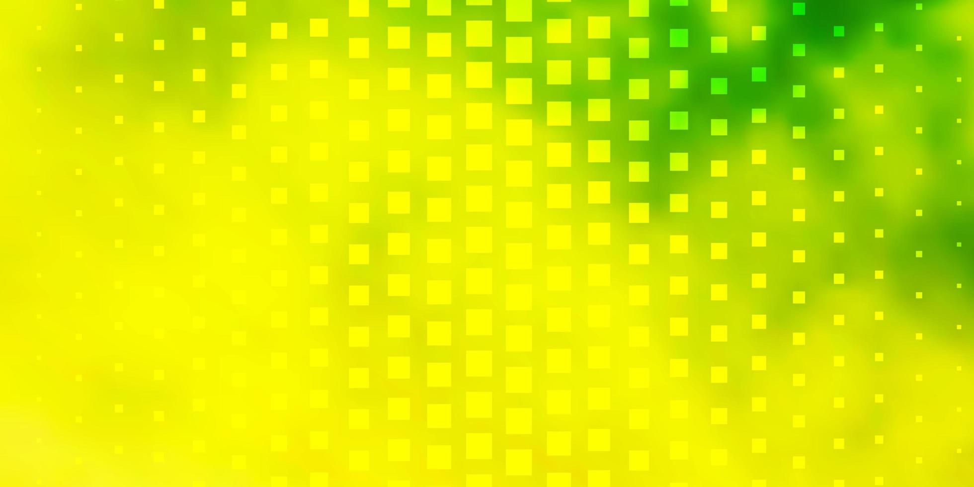 Light Green, Yellow vector background with rectangles.