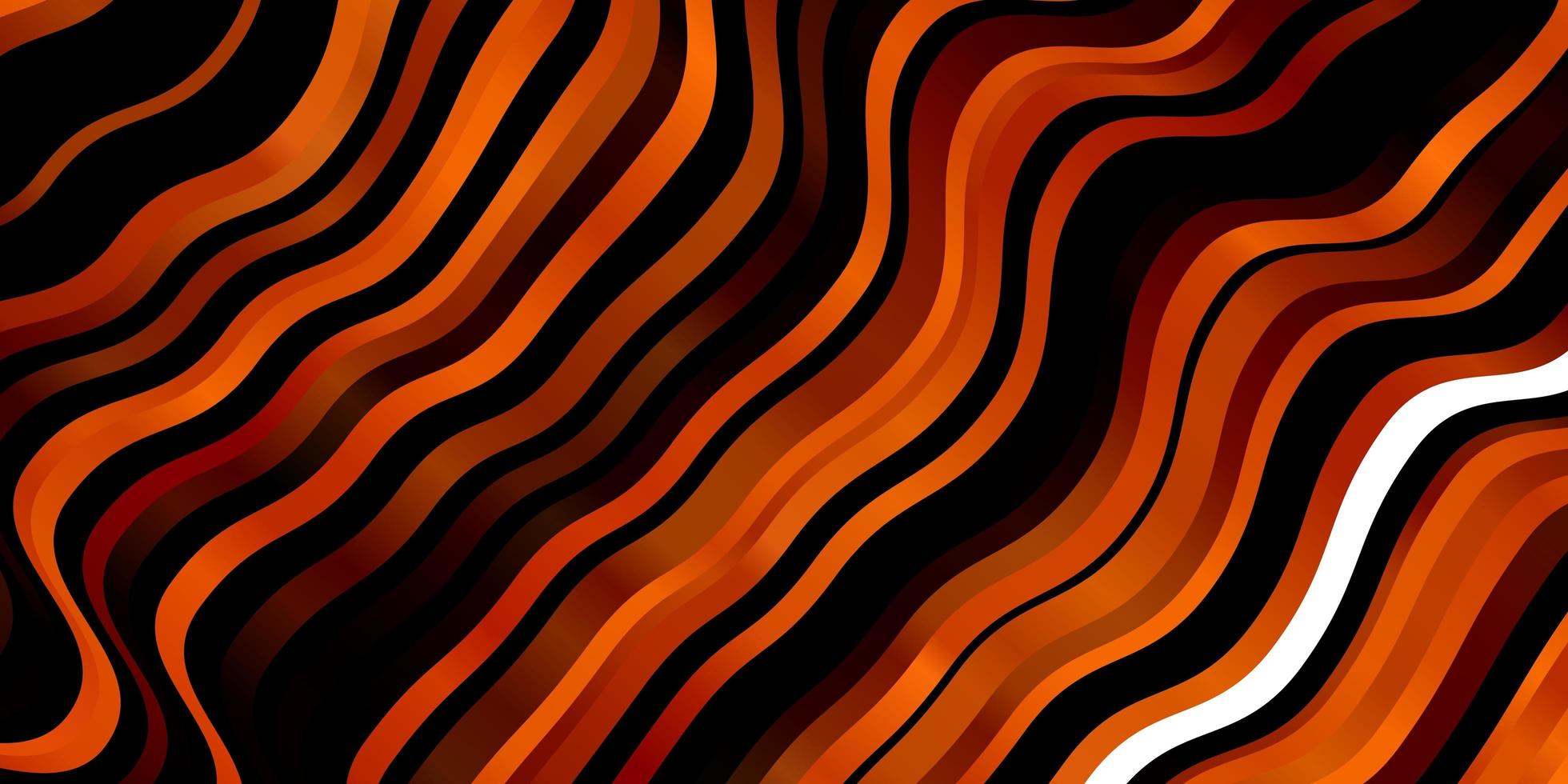 Dark Orange vector template with curved lines.