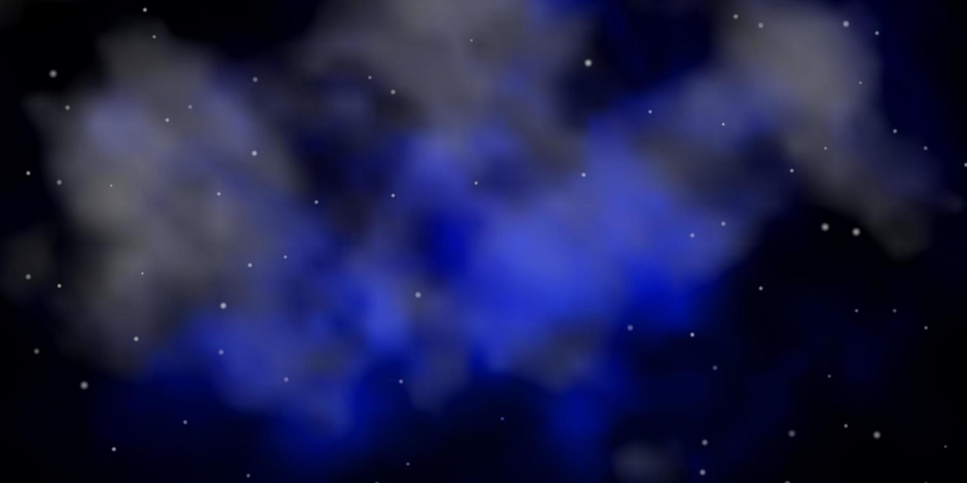 Dark BLUE vector texture with beautiful stars.