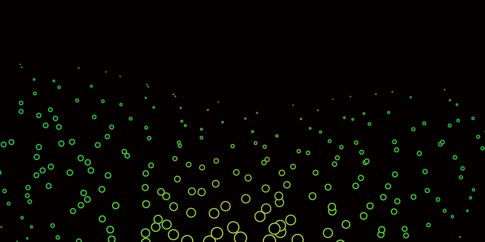 Dark Green, Yellow vector pattern with circles.
