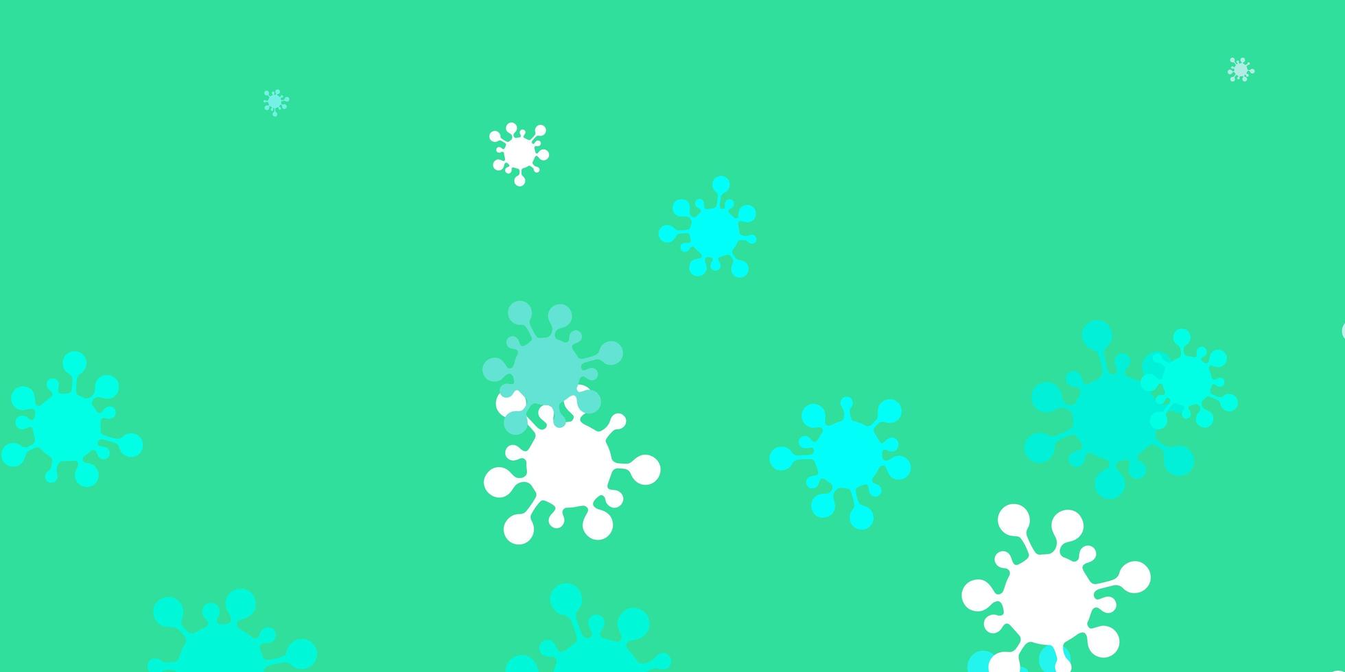 plantilla de vector verde claro con signos de gripe.