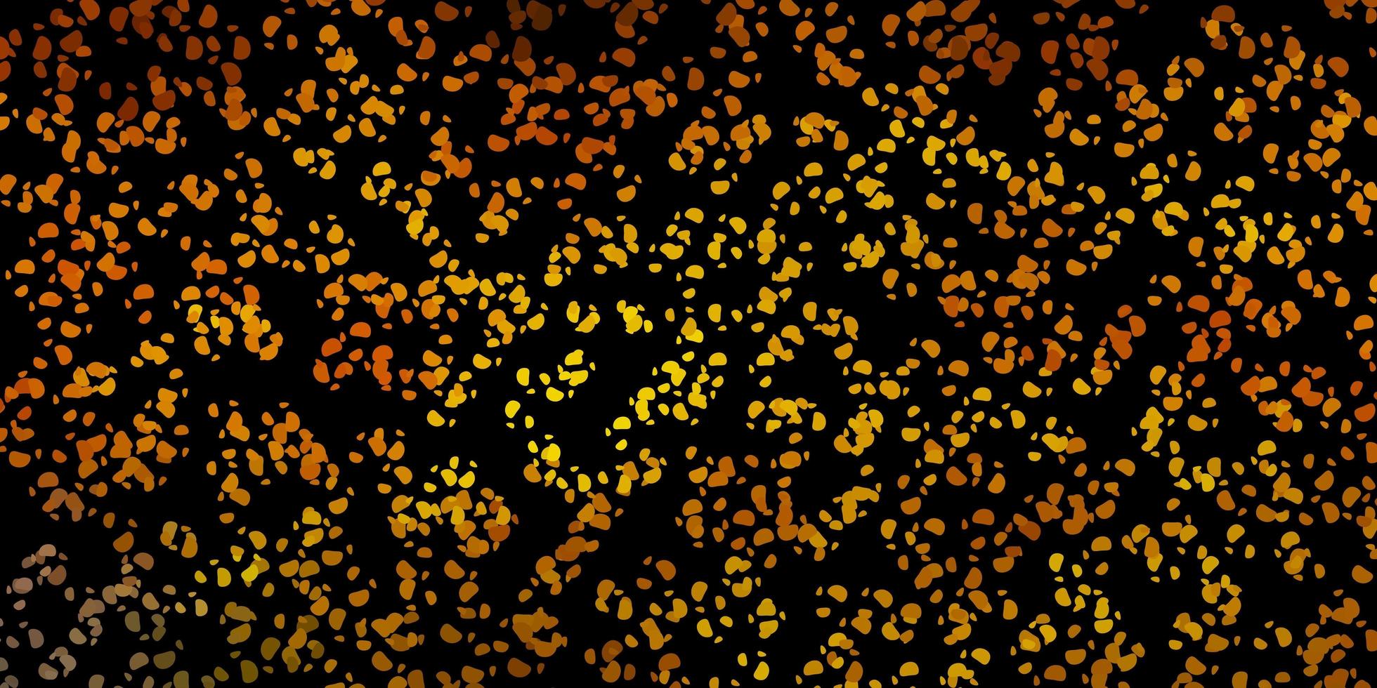 Dark green, yellow vector pattern with abstract shapes.