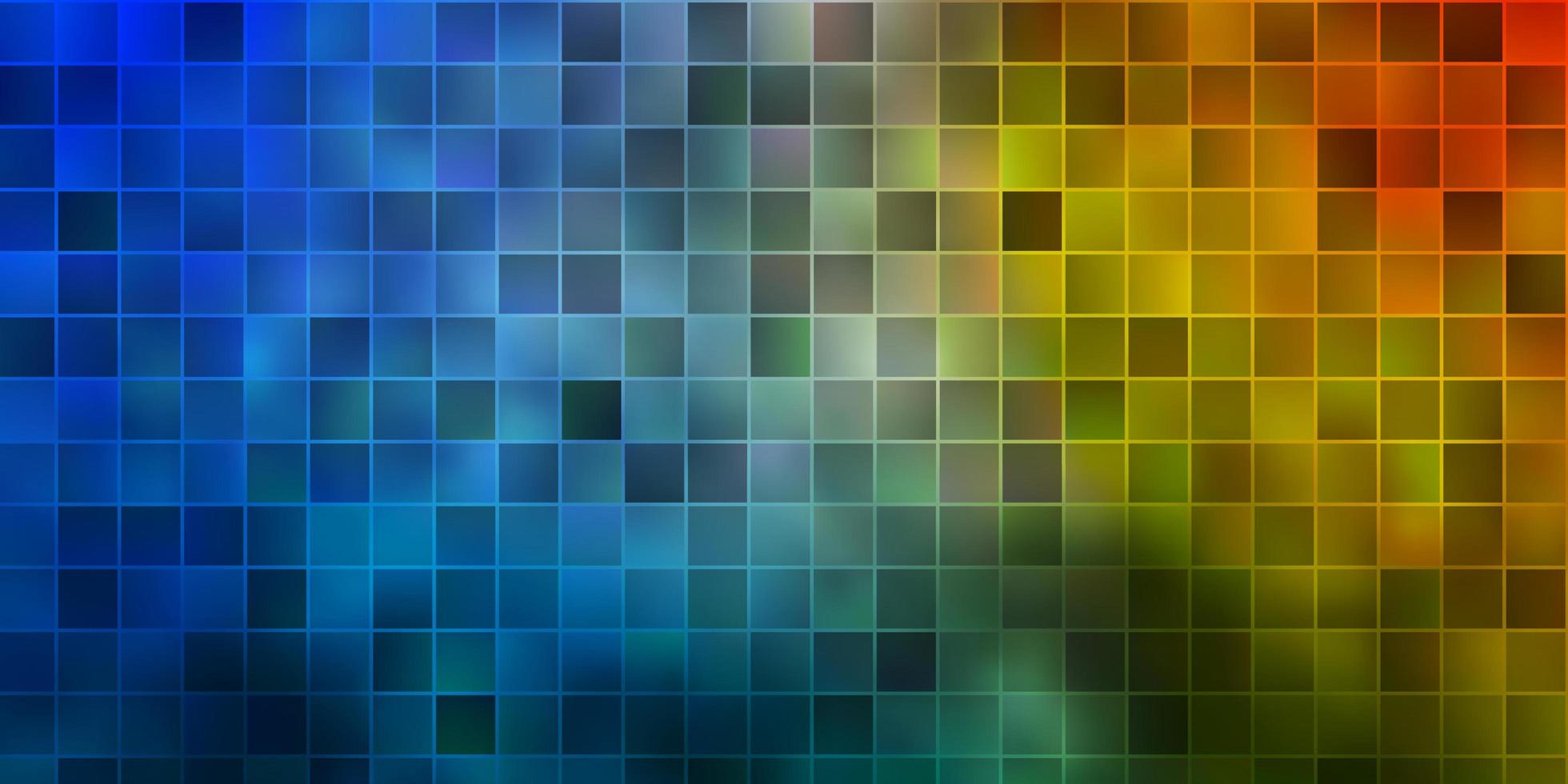 Light Blue, Yellow vector pattern in square style.