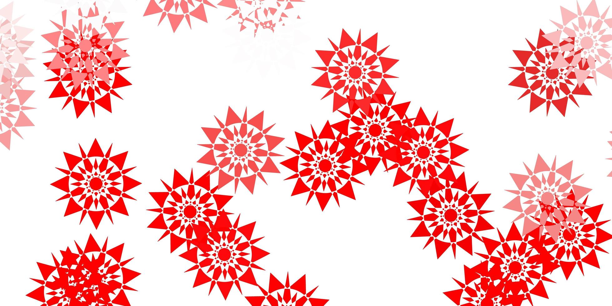 Light red vector template with ice snowflakes.