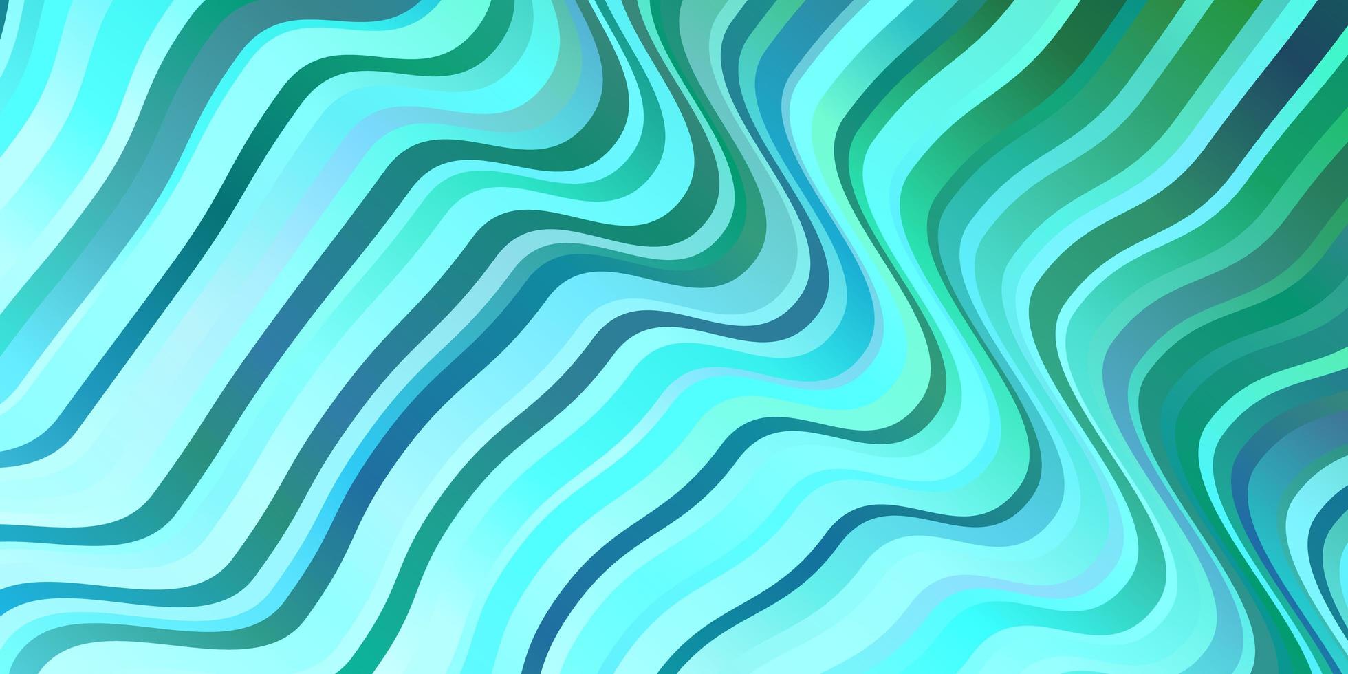 Light Green vector background with bent lines.