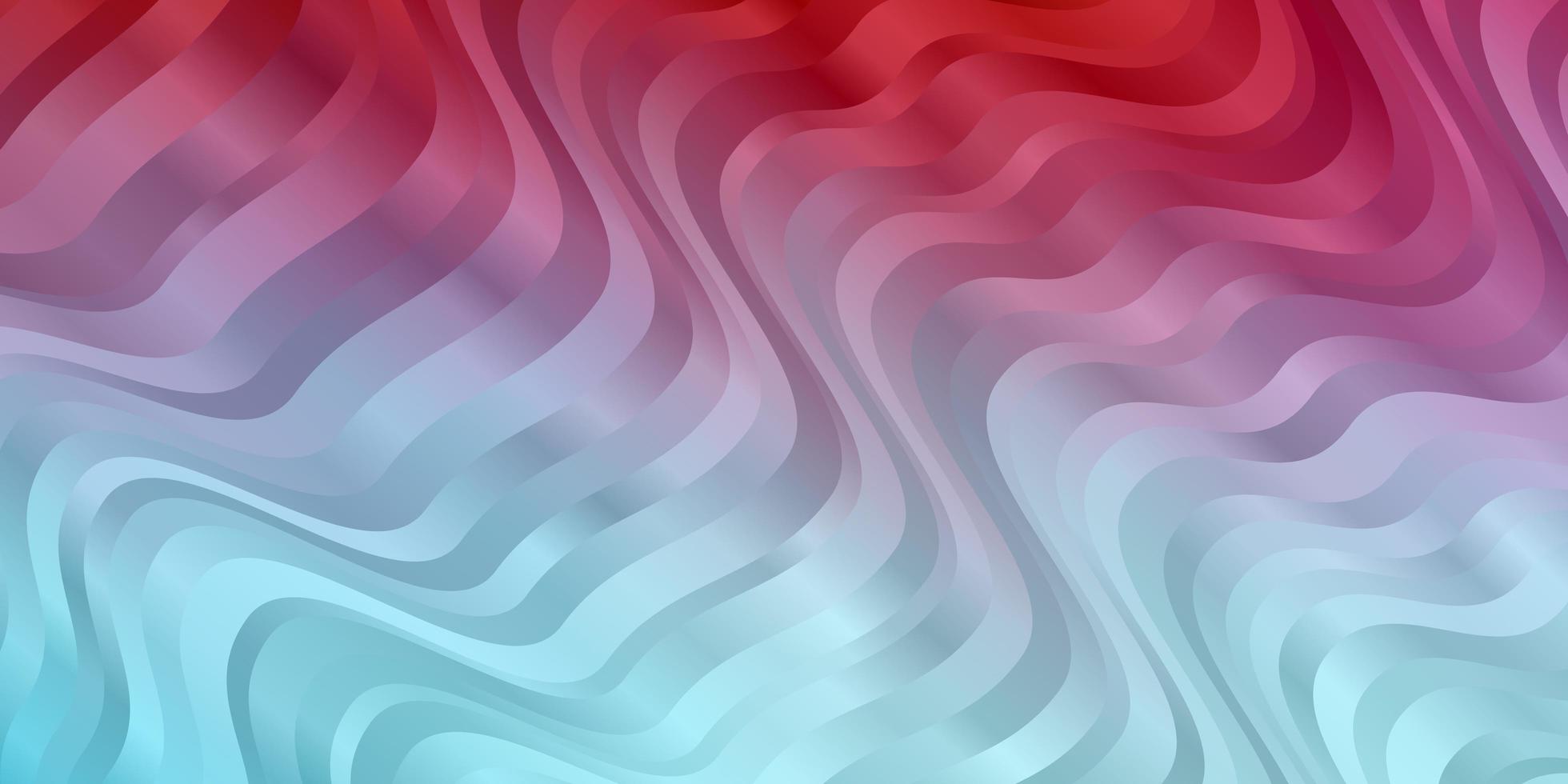 Light Blue, Red vector background with bent lines.