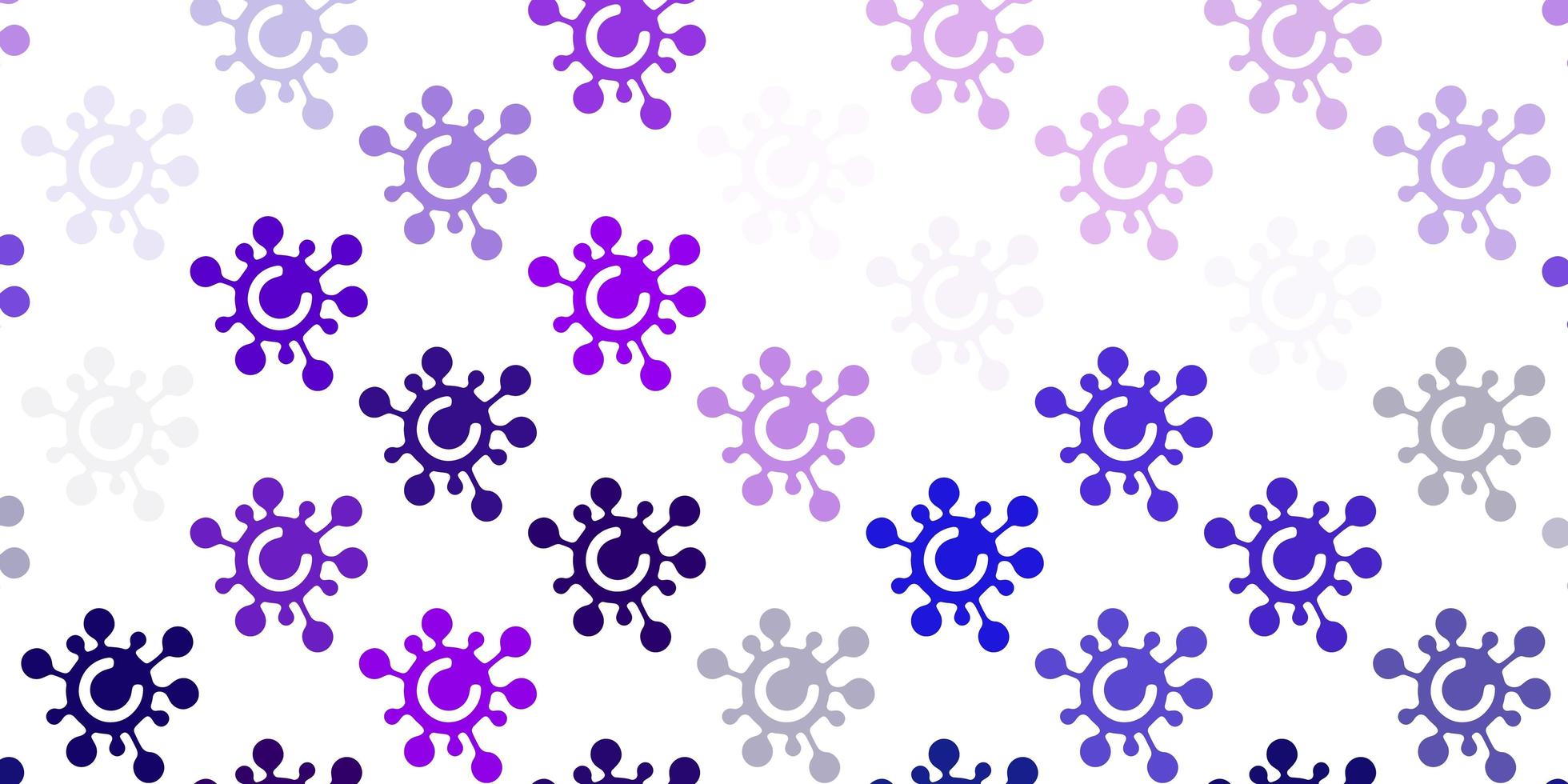 Light Purple, Pink vector pattern with coronavirus elements.